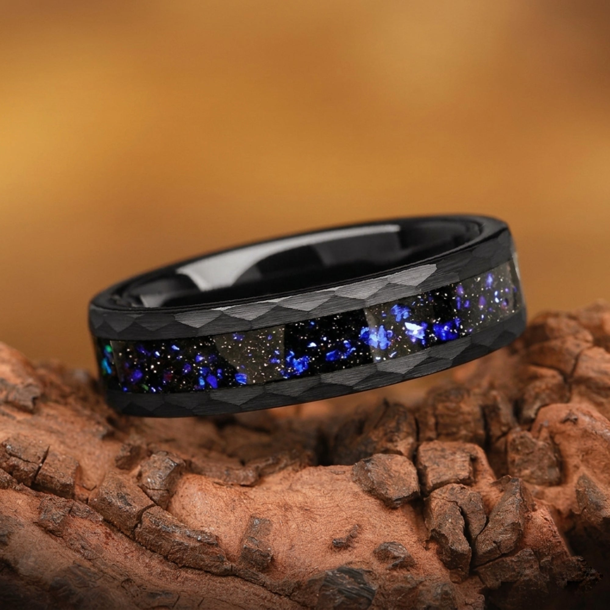 Black Rings For Guys Tungsten Main View