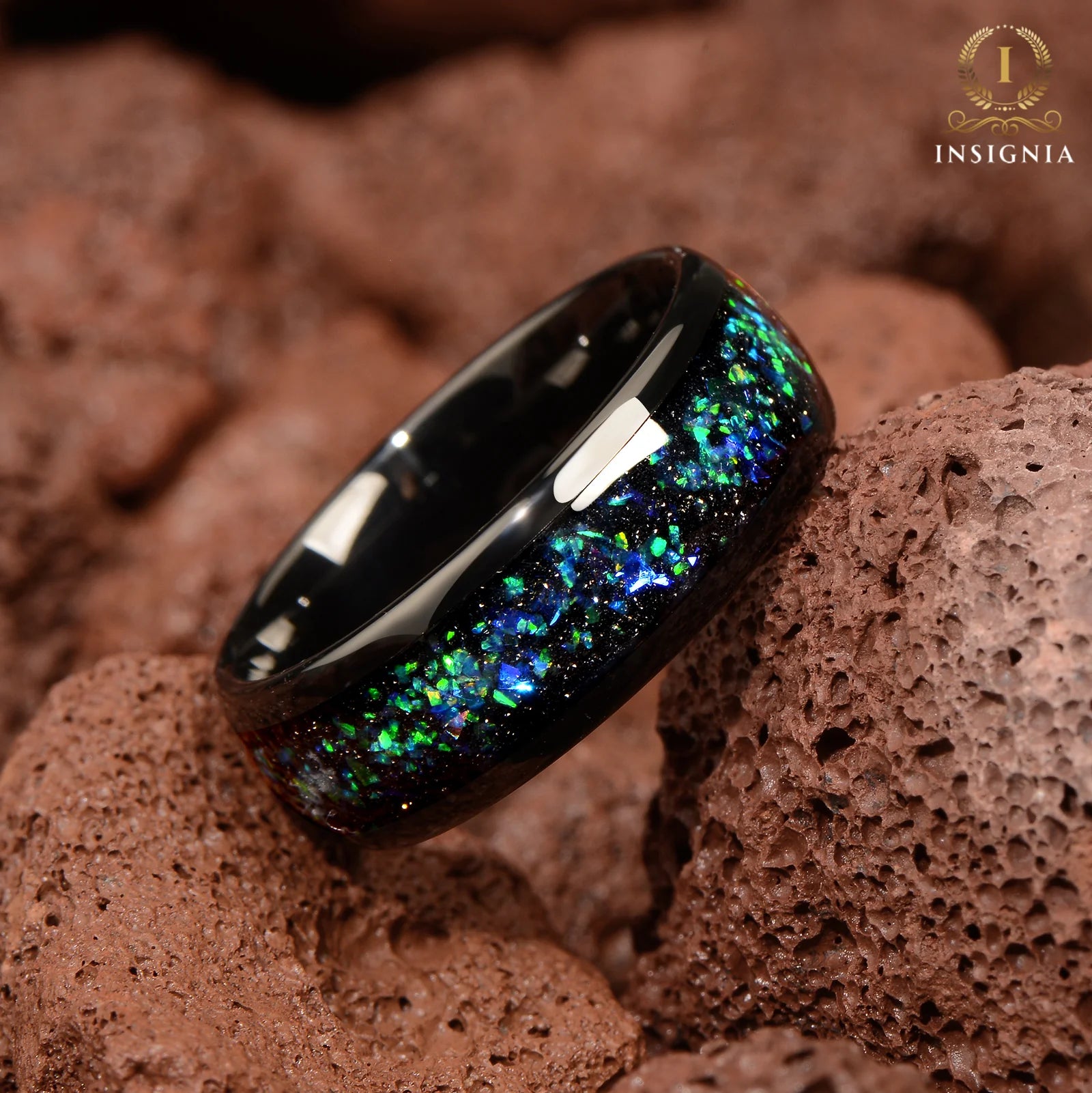 MATCHING RINGS HIS AND HERS SET - HELIX NEBULA INSPIRED