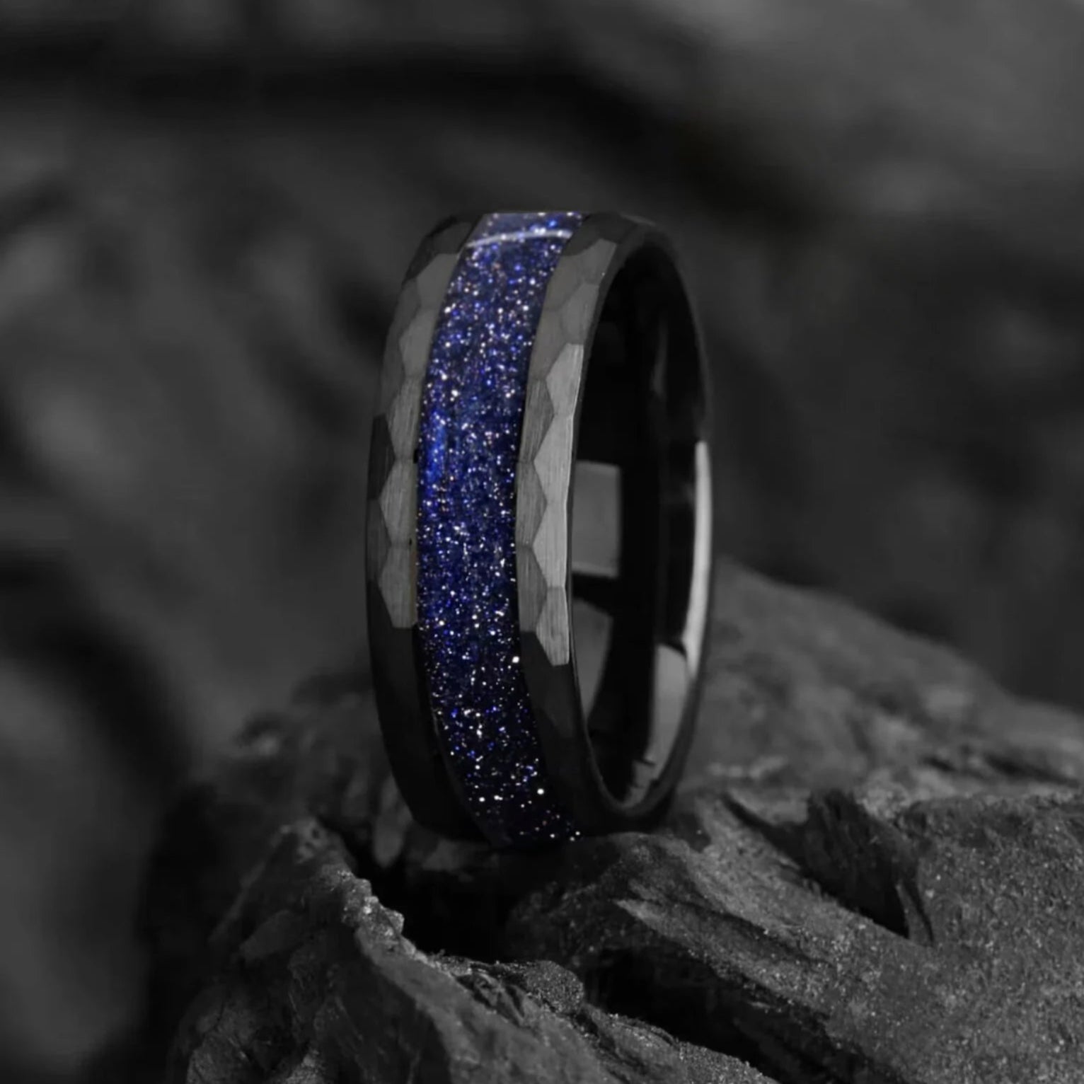 Cool Wedding Bands Guys Tungsten Top View