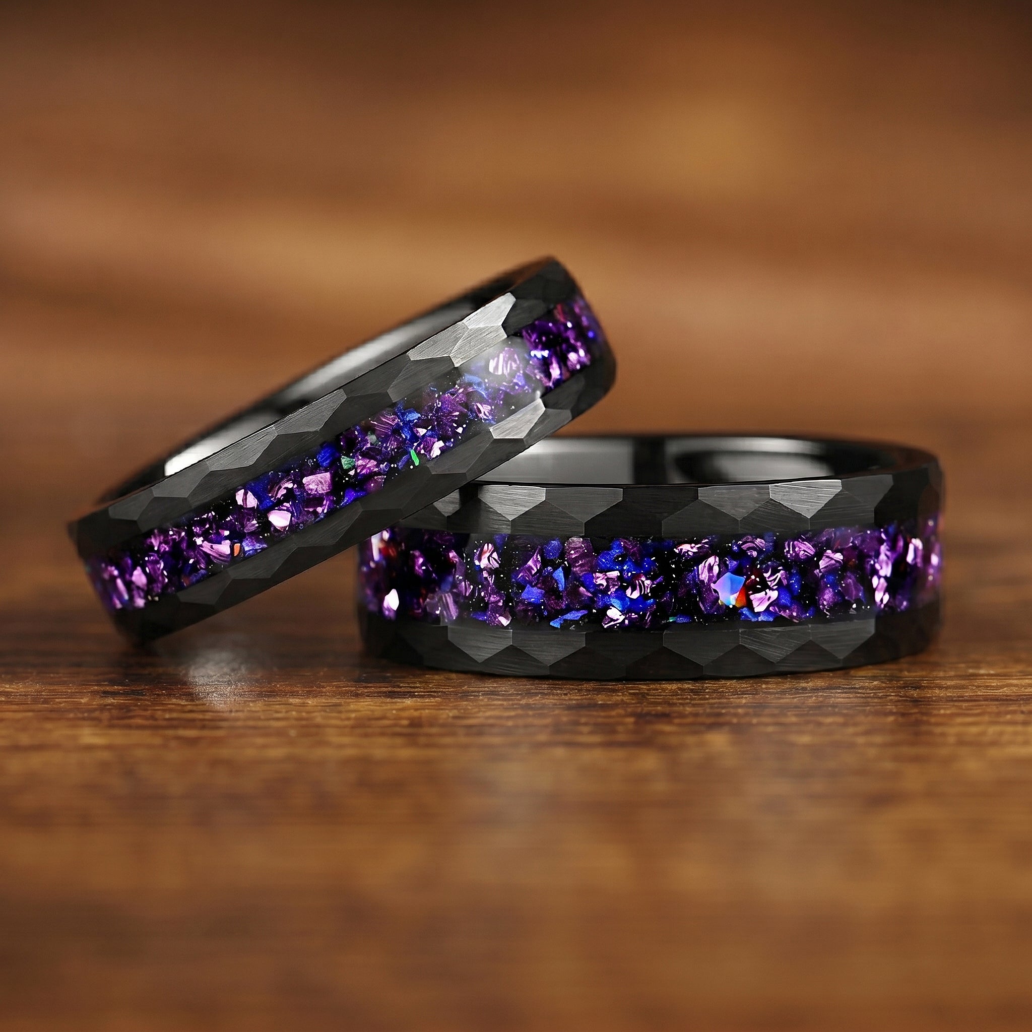 Couple Rings Affordable Marriage Sets in Galaxy Design Main View