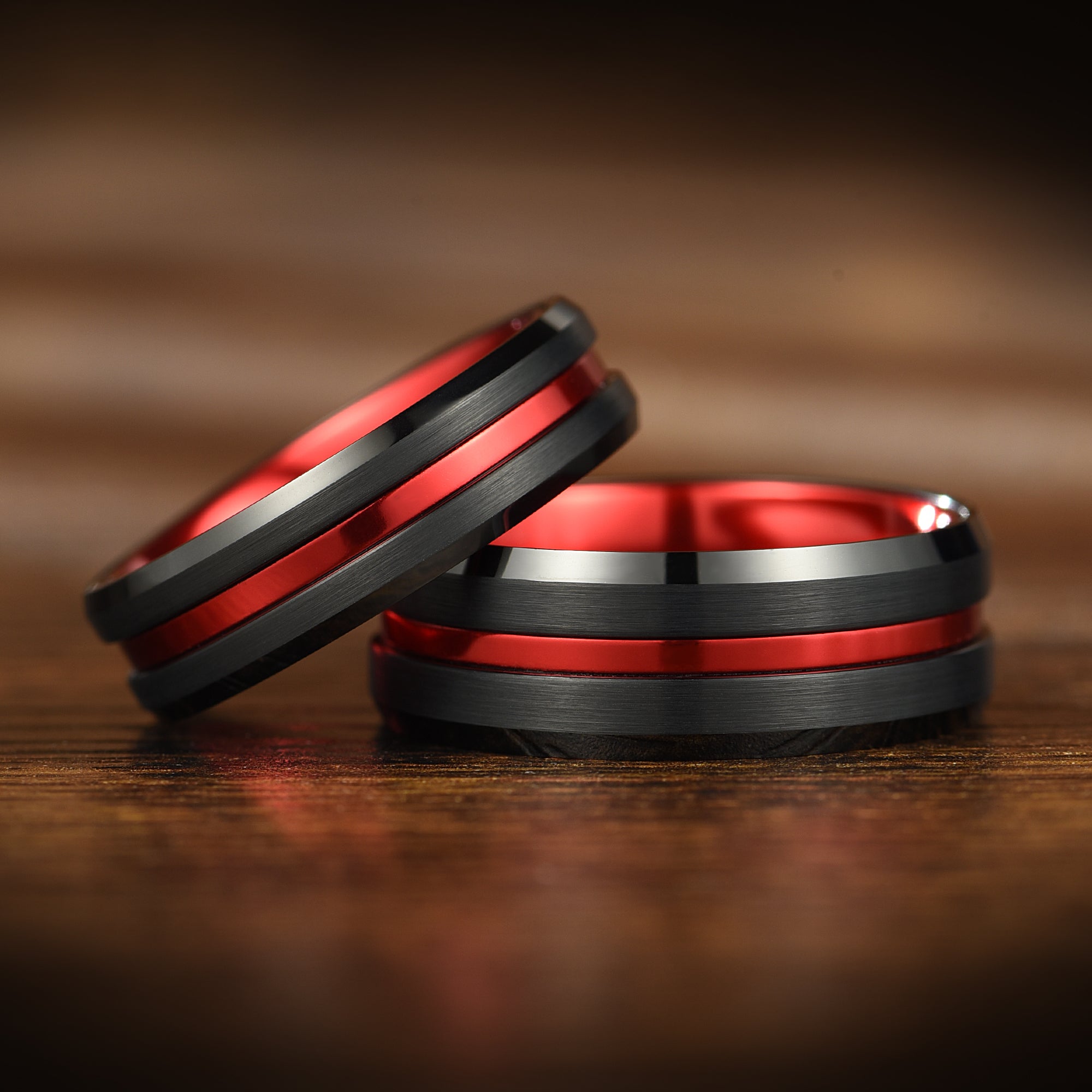 Couple Rings Cheap Tungsten Wedding Sets in Black