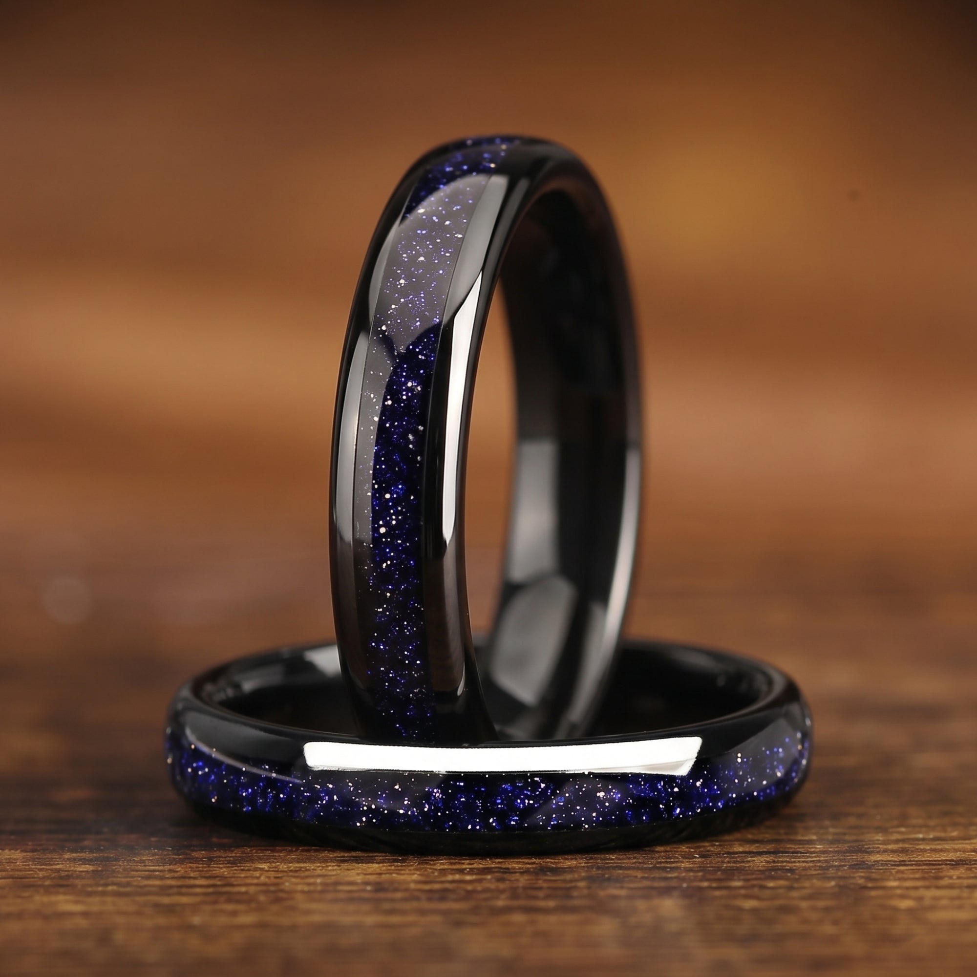 Ladies Ring Tungsten Galaxy Angle View