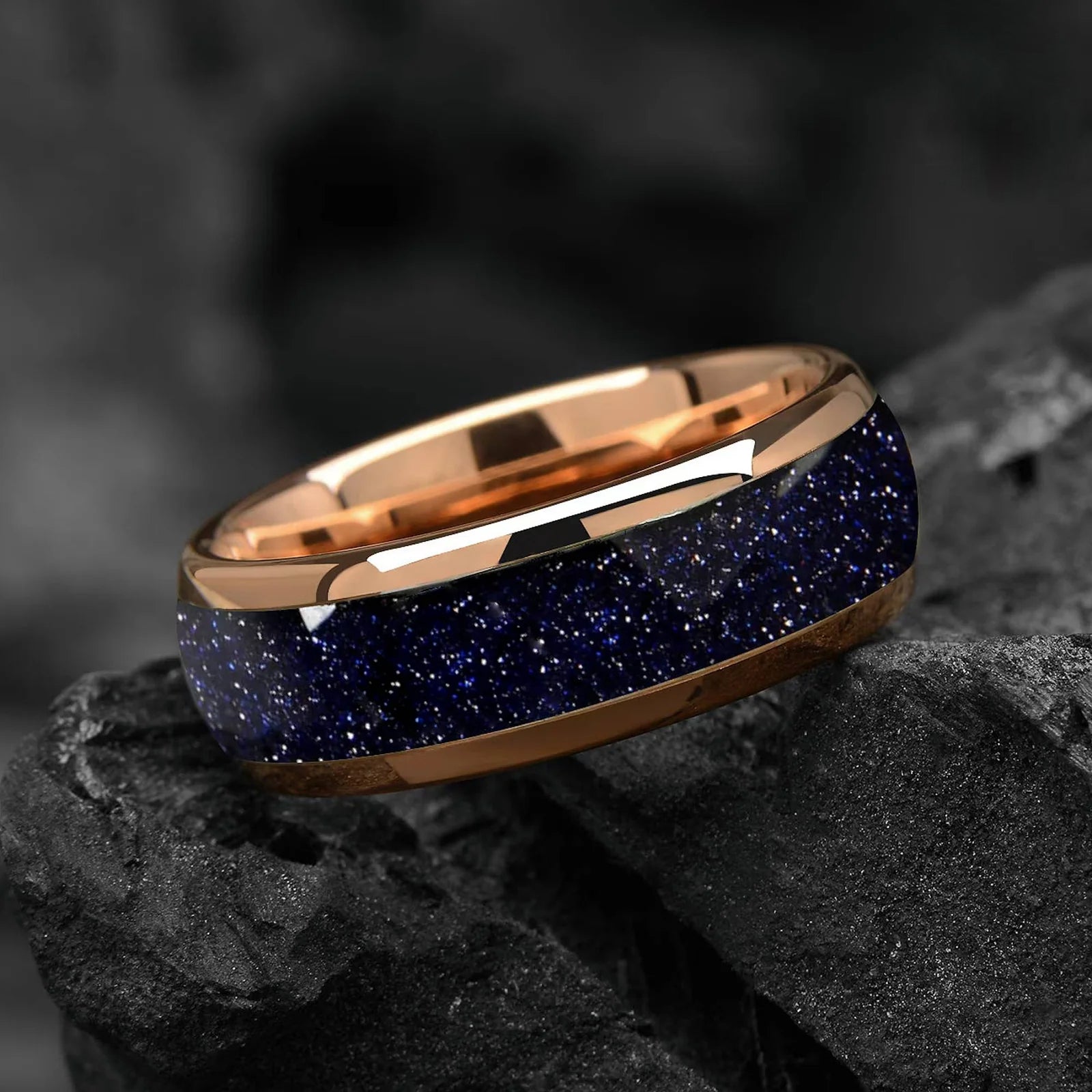 Male Ring Tungsten Galaxy Main View