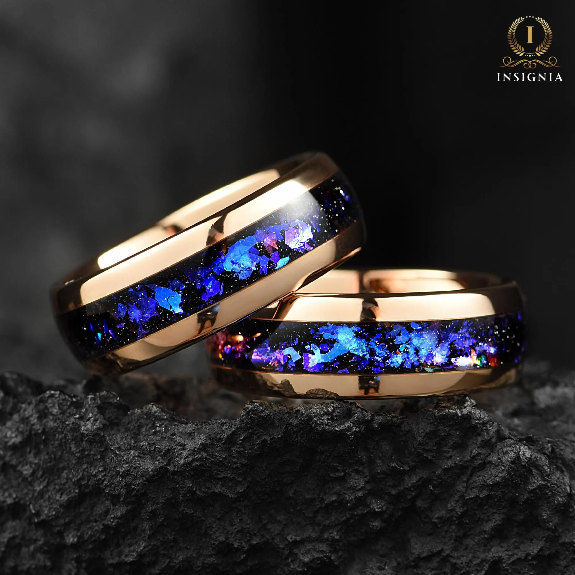 Mens Wedding Rings Uk Galaxy Angle View