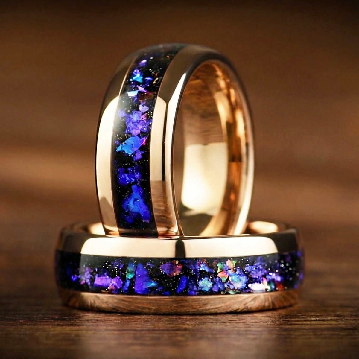 Mens Wedding Rings UK Galaxy Close Up View