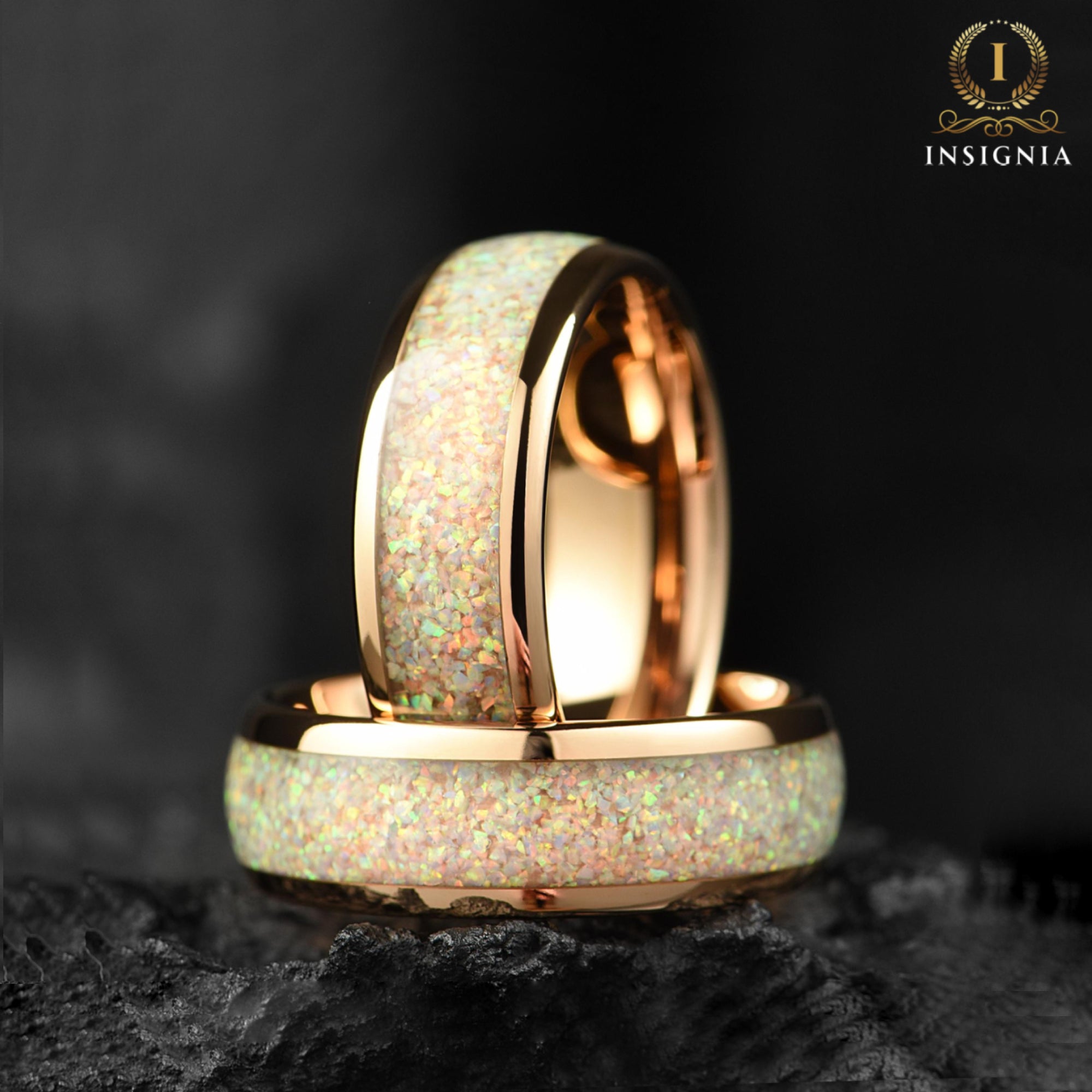 Opal Ring Mens Tungsten Main View