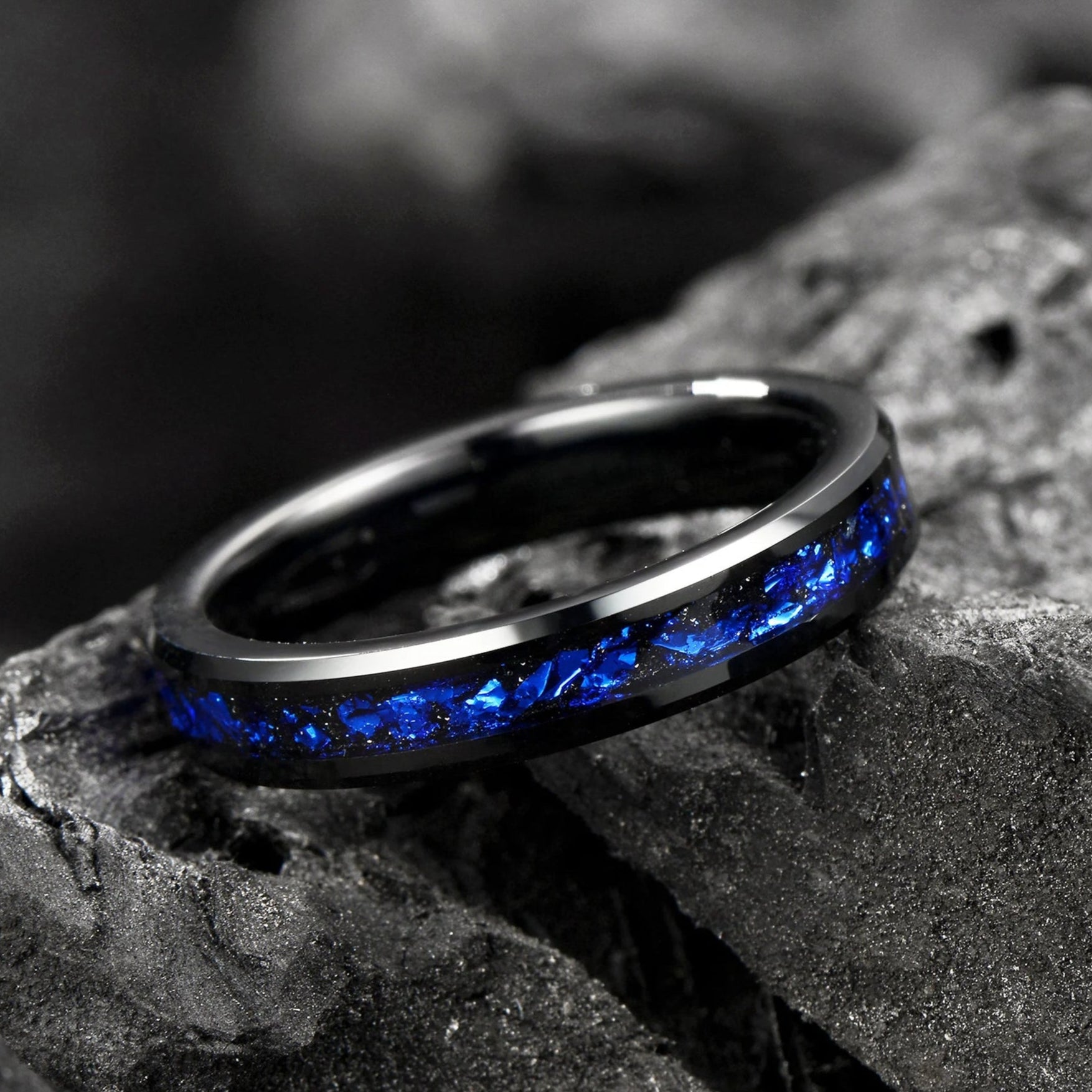 Promise Rings Women Tungsten Side View