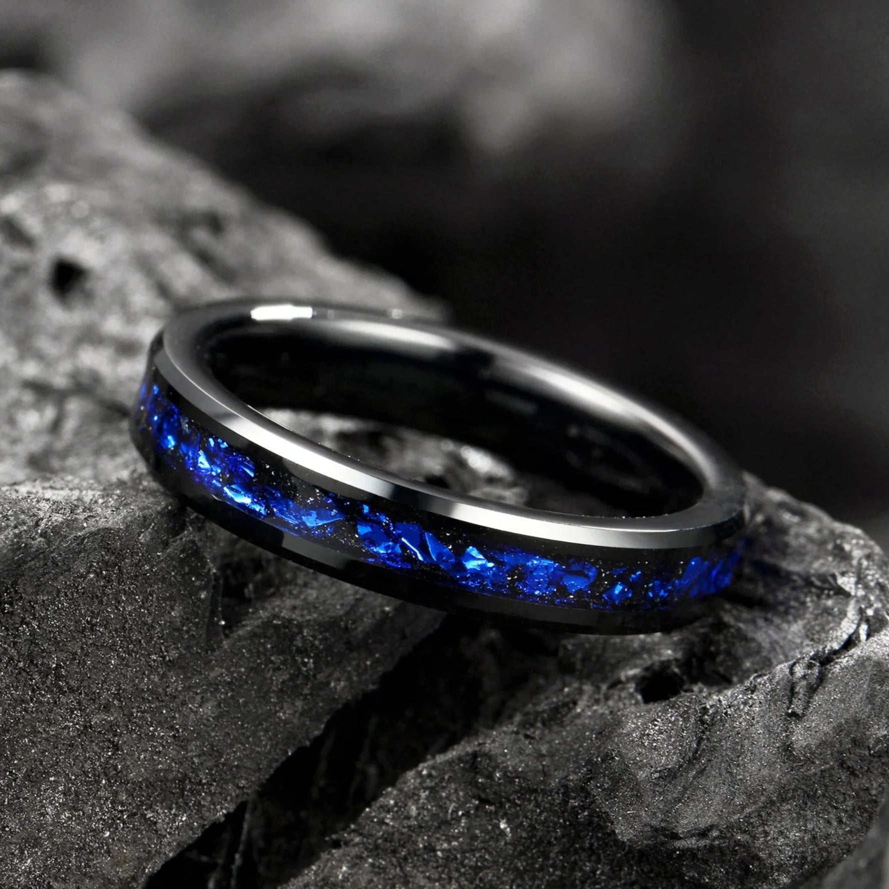 Promise Rings Women Tungsten Top View