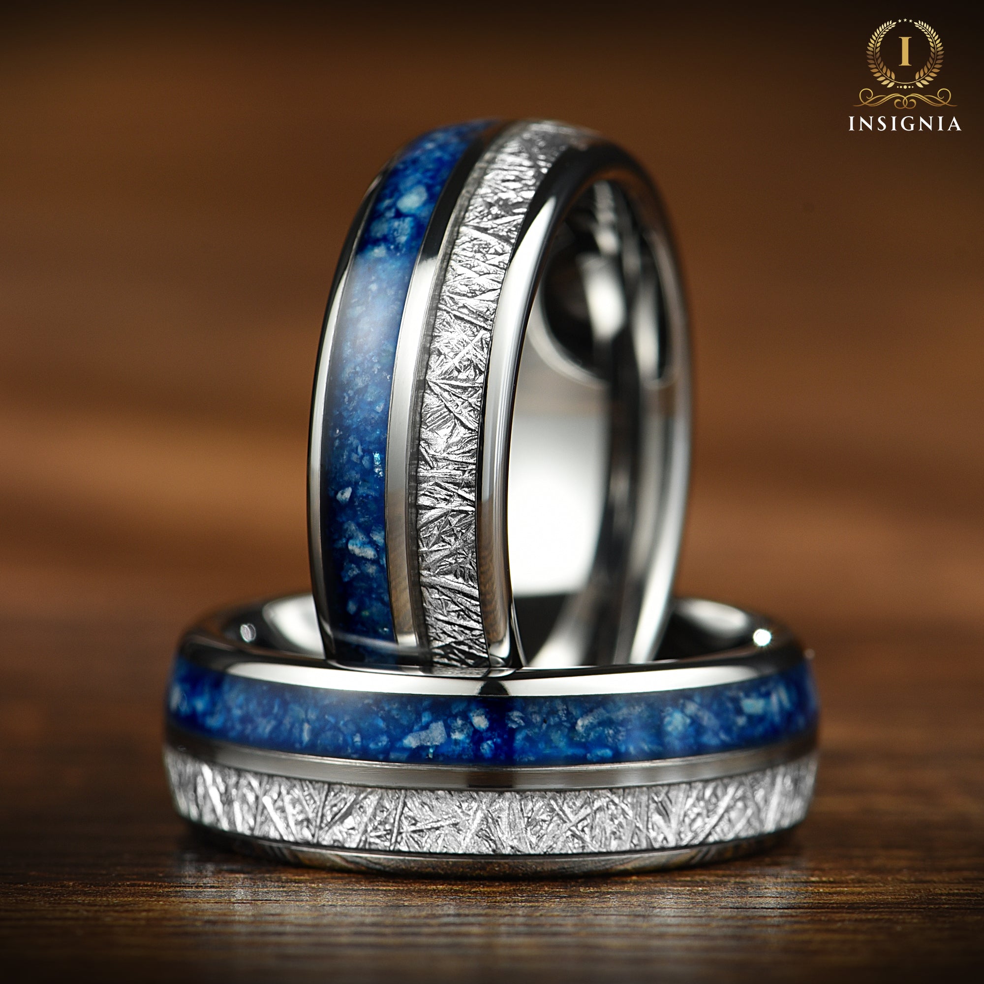 Silver Rings For Men Meteorite Main View
