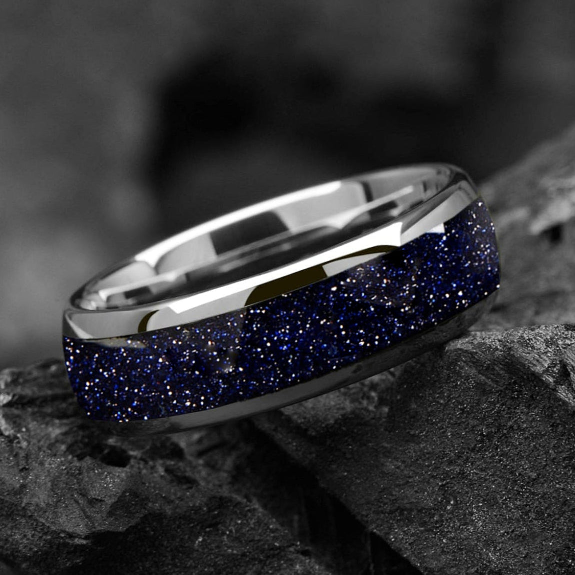 Silver Rings Wedding Bands Tungsten Main View