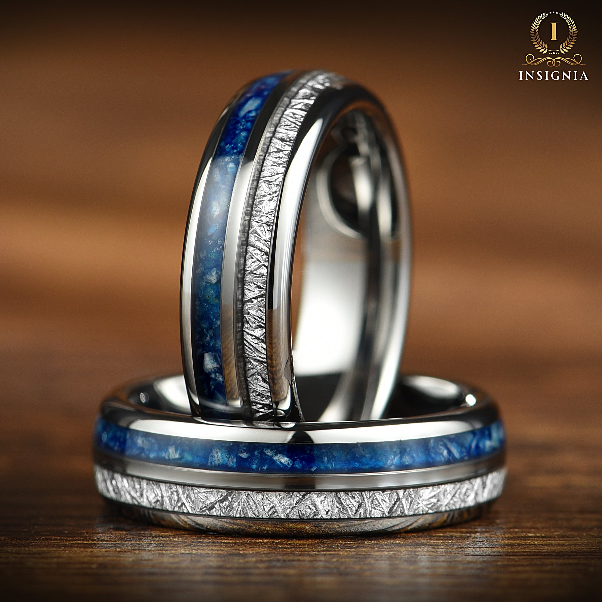 Silver Wedding Band Rings Tungsten Main View