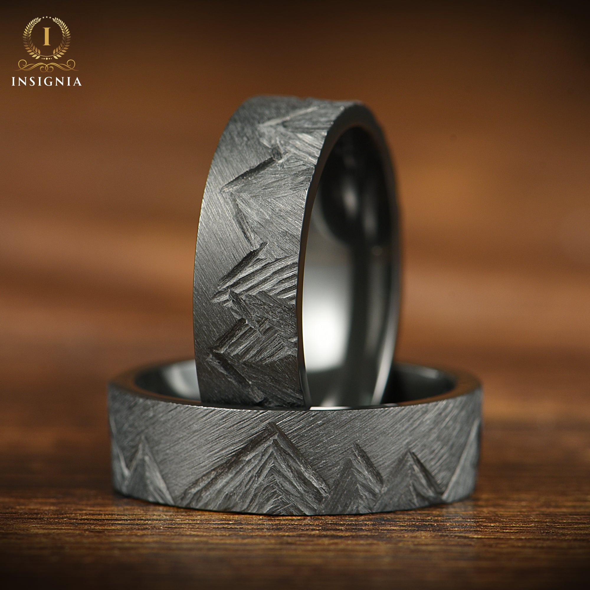 Titanium Ring Mountain Closeup View