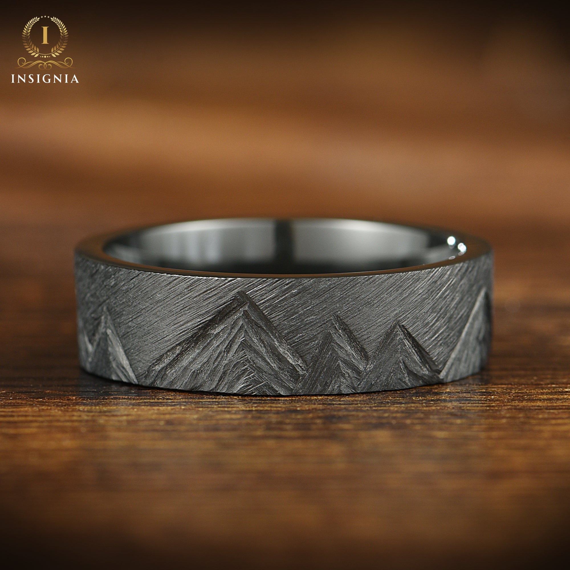 Titanium Ring Mountain Horizontal View