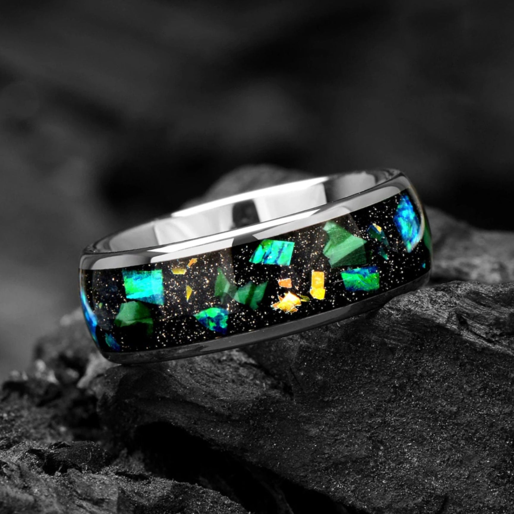 Tungsten Rings For Men Galaxy Main View