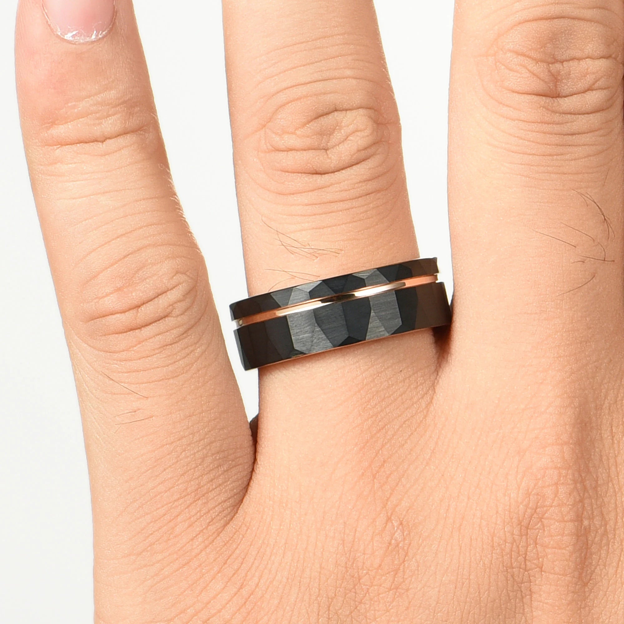 Tungsten Wedding Bands Engraved Male View