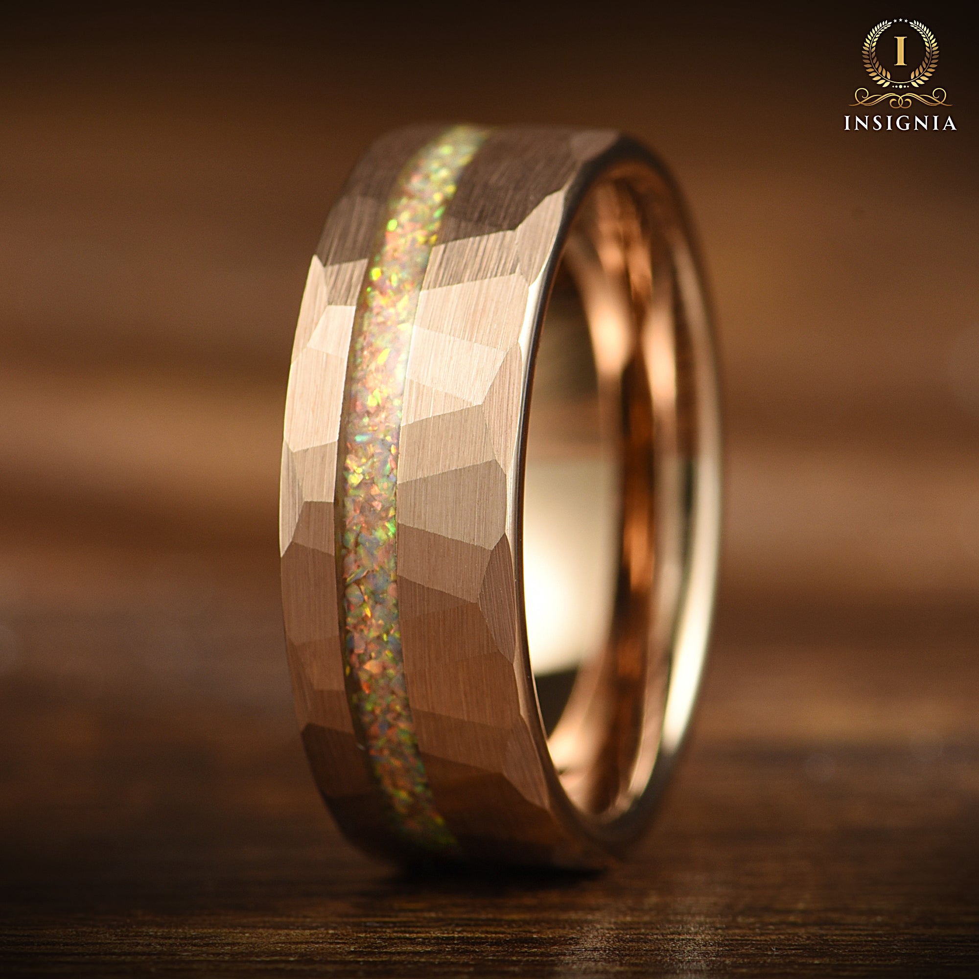 Unique Male Wedding Rings Tungsten Angle View