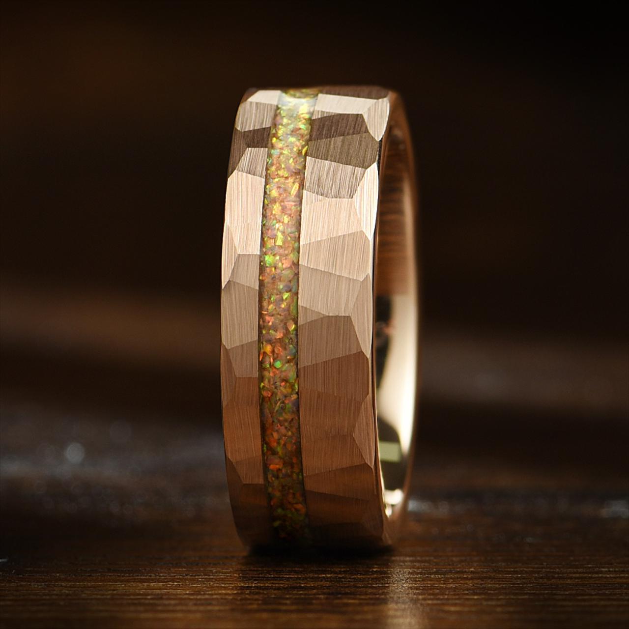 Unique Male Wedding Rings Tungsten Main View