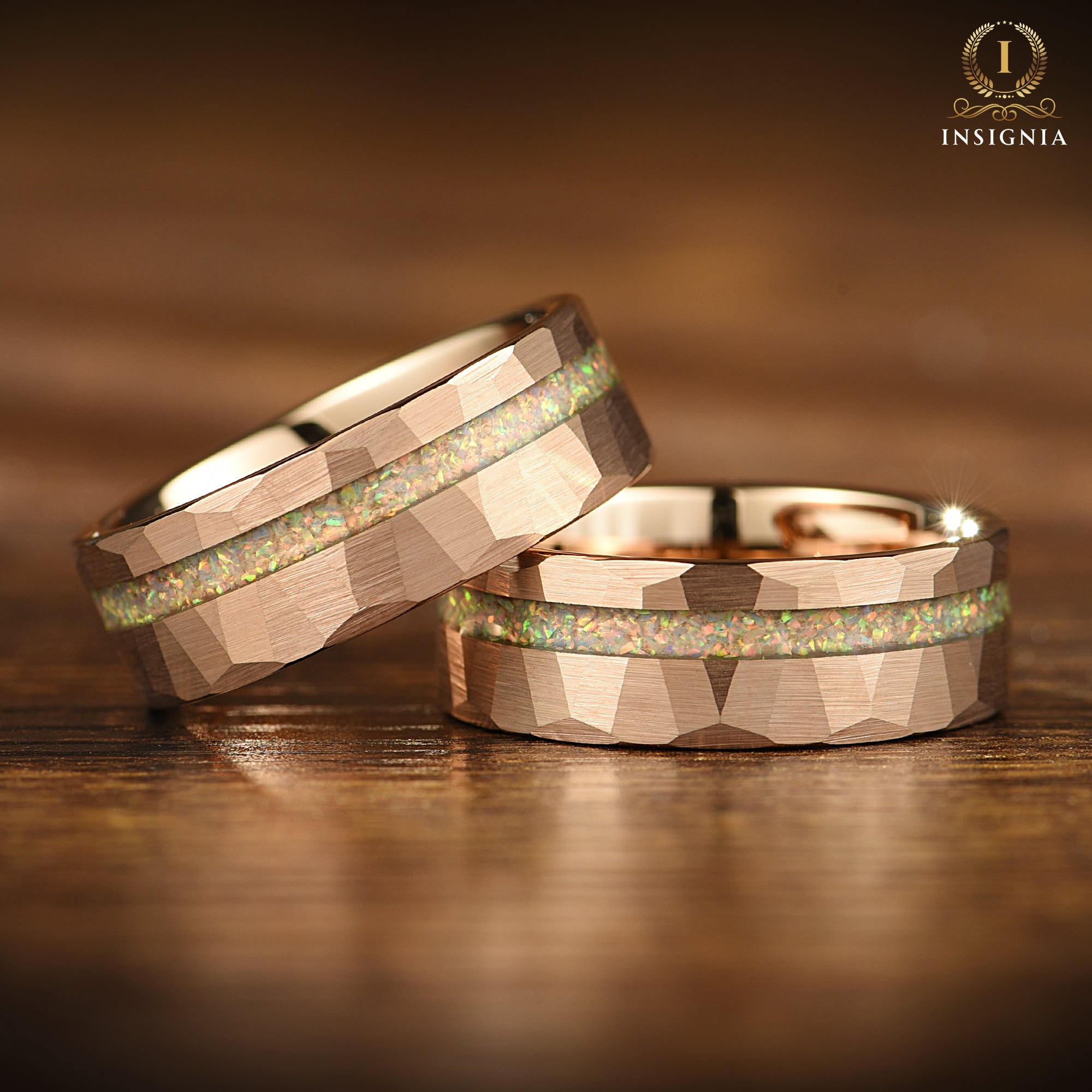 Unique Male Wedding Rings Tungsten Top View