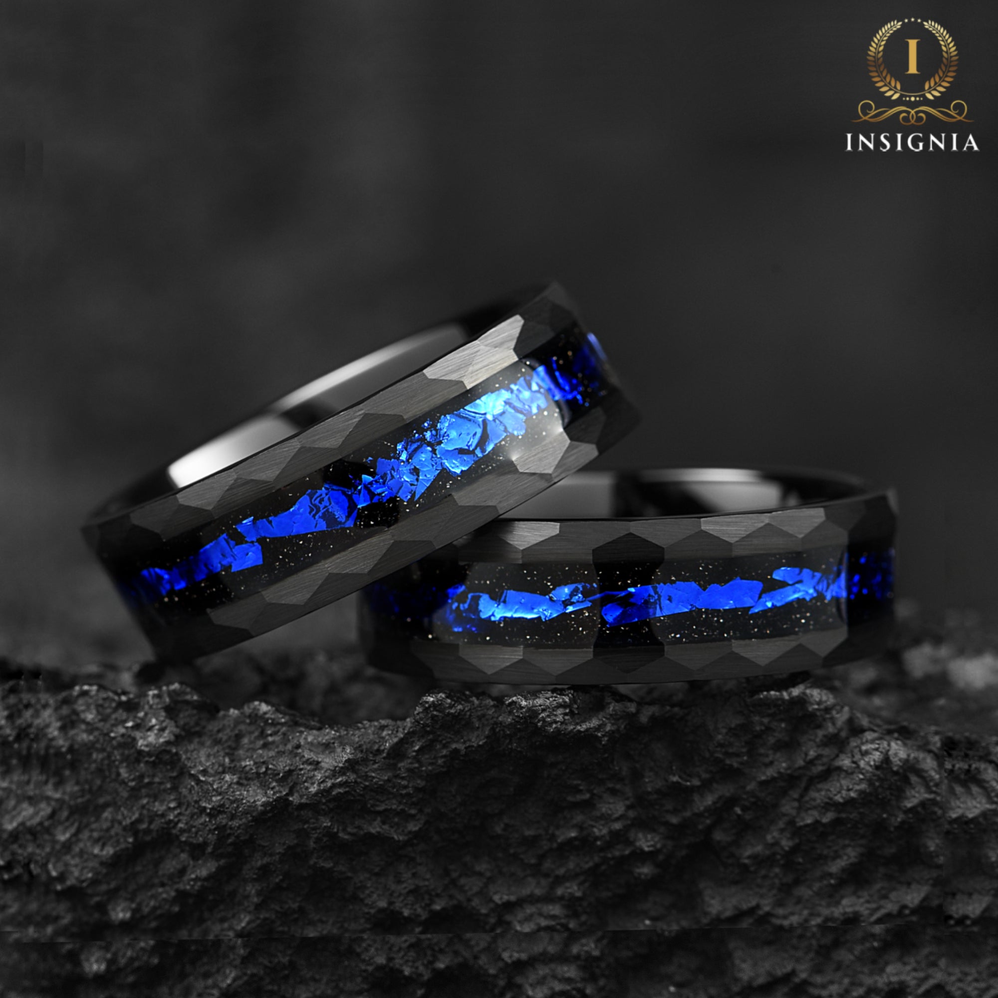 Unique Wedding Rings Tungsten Angle View