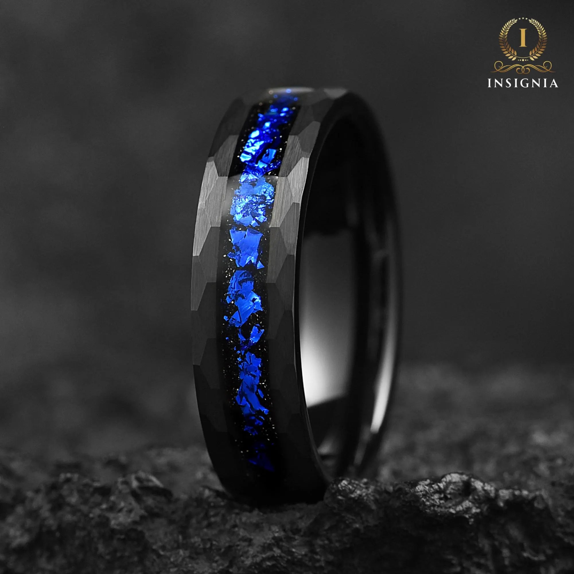 Unusual Wedding Rings Tungsten Angle View