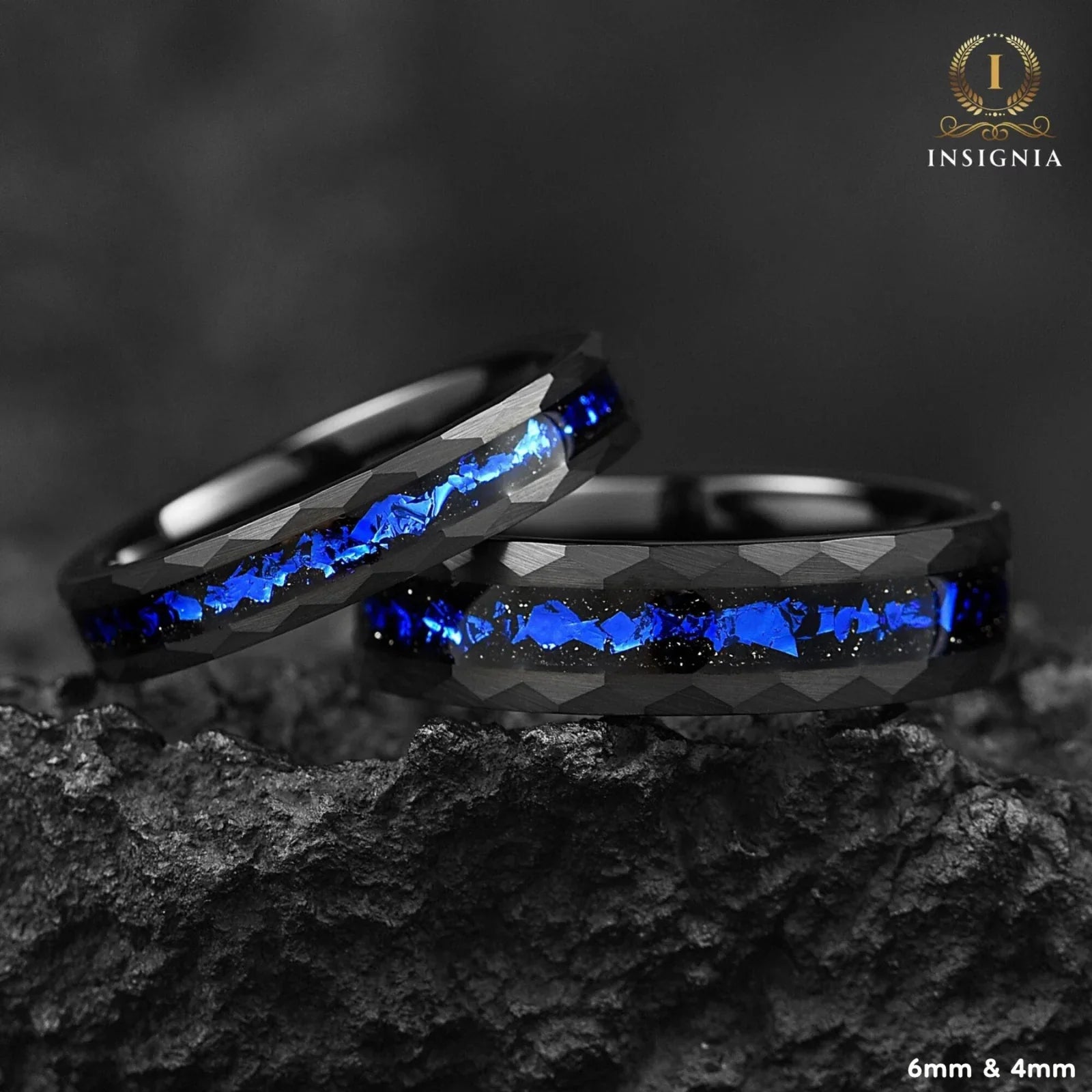 Unusual Wedding Rings Tungsten Couple View