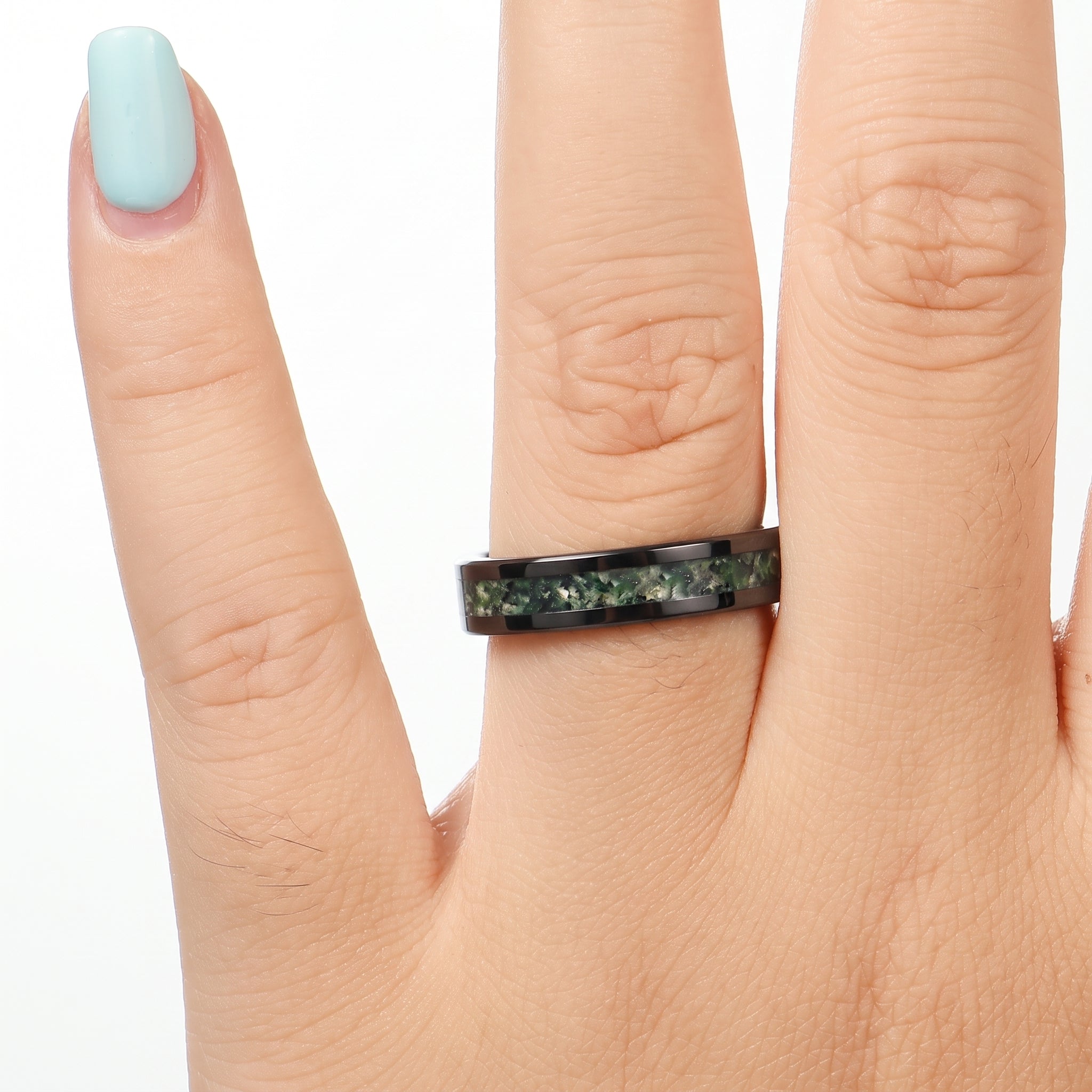 SCHWARZE METEORITRINGE FÜR SIE UND IHN | PASSENDES WOLFRAM-SET 