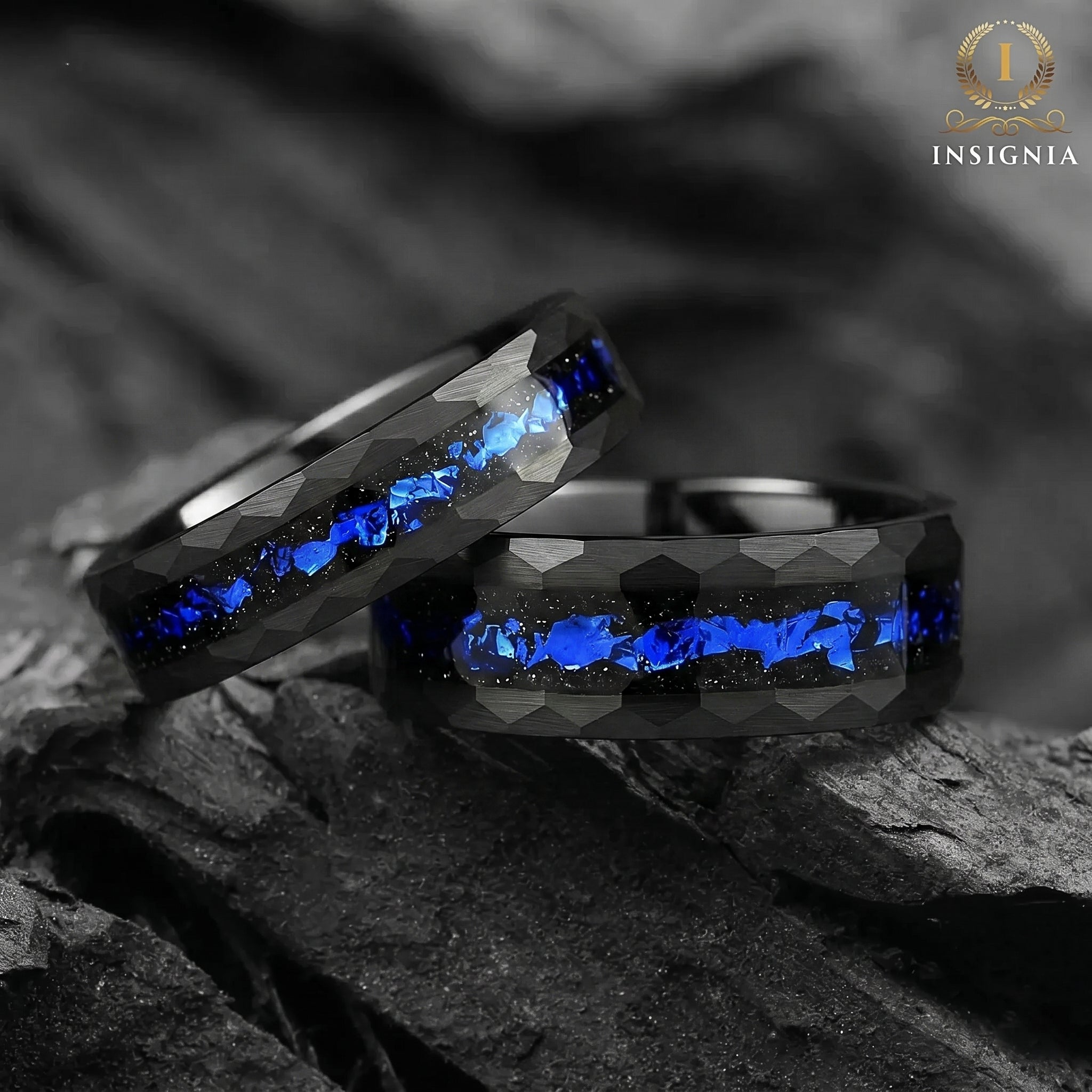 Unique Wedding Rings Tungsten Couple Set View