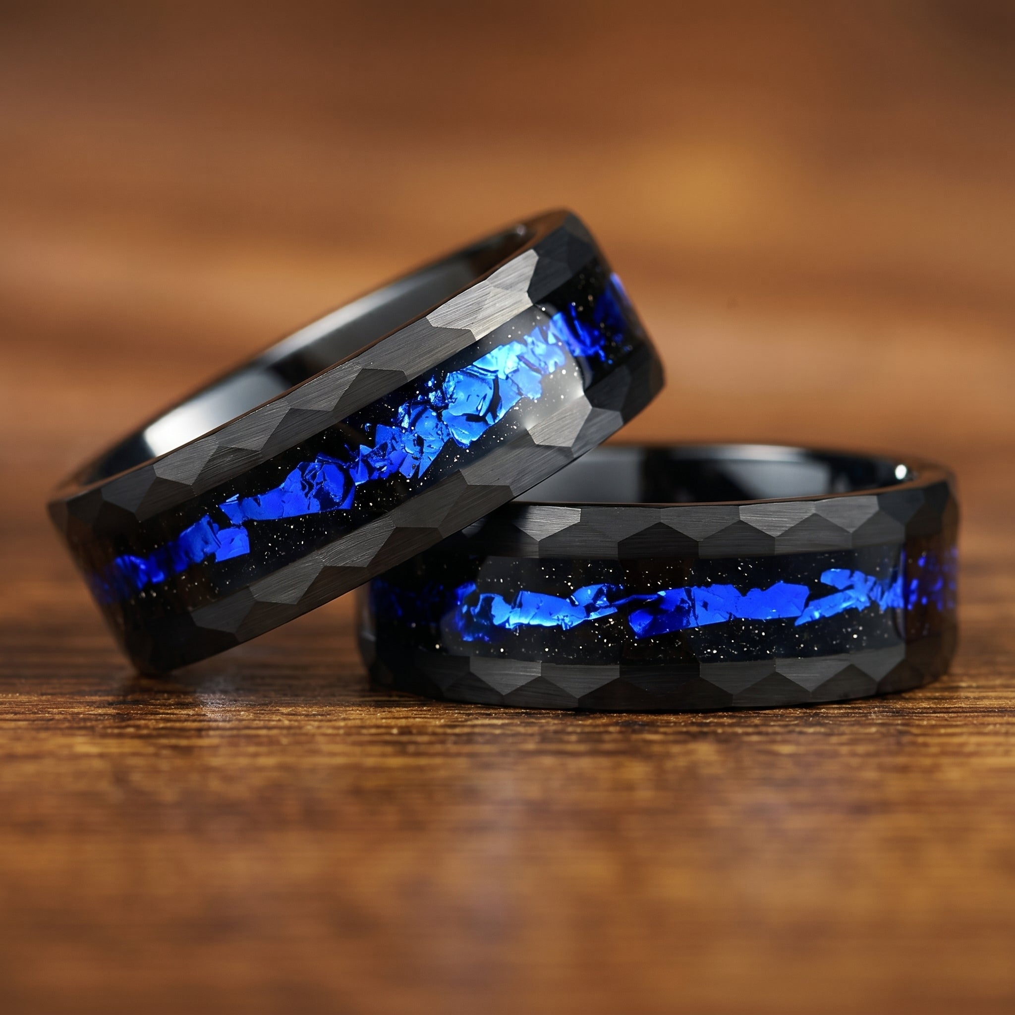Couple jewellery set inspired by the Cygnus Loop nebula colours
