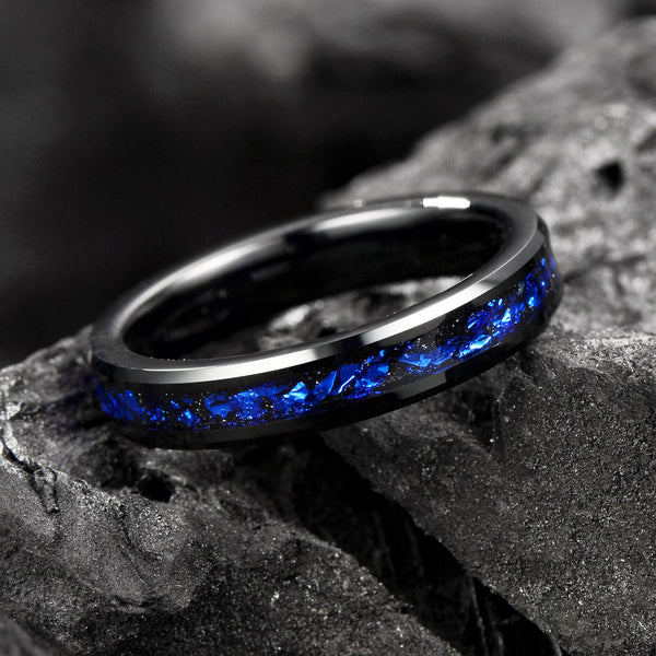 Large Tungsten Rings For Her Unique His And Hers Black Wedding