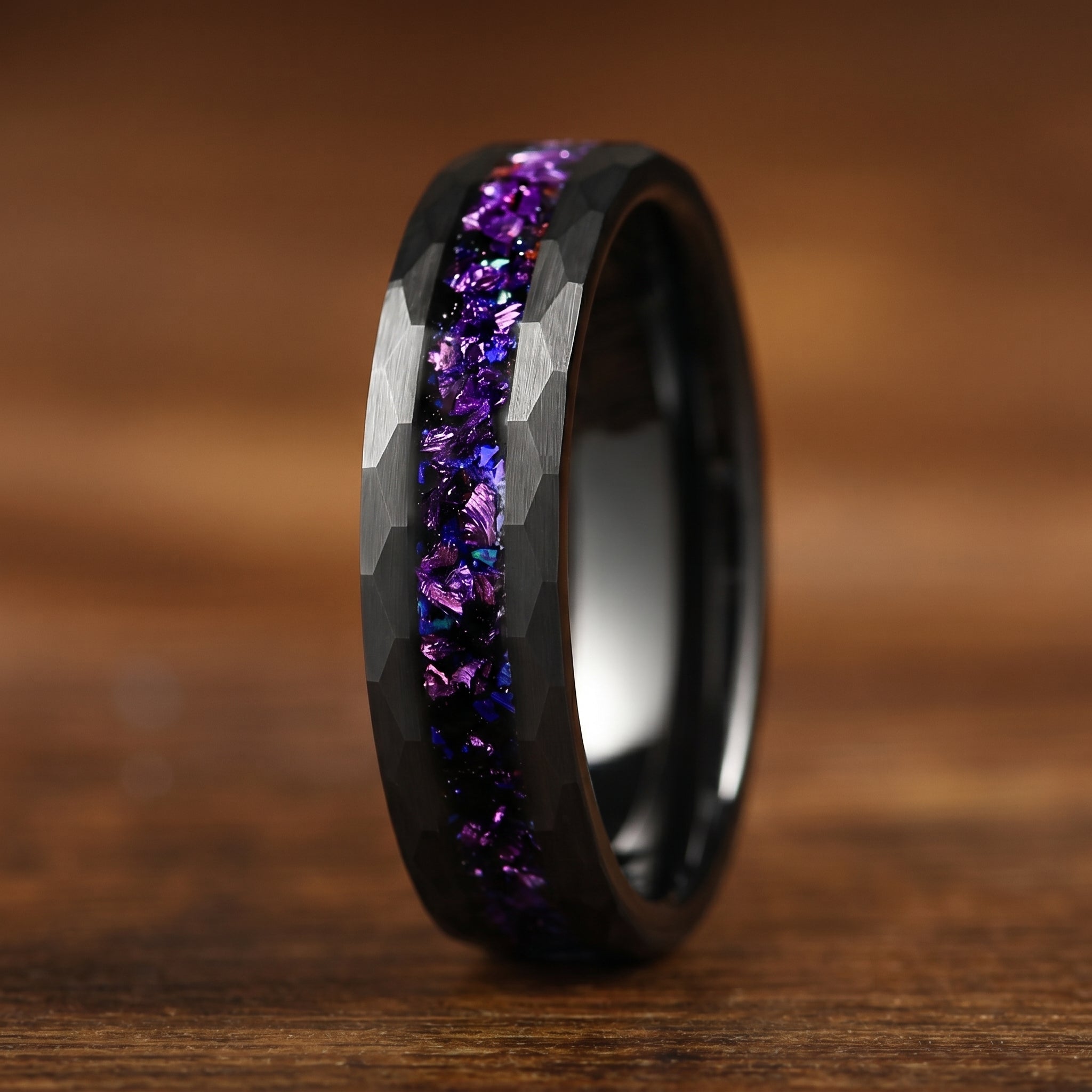 Couple Rings Affordable Marriage Sets in Galaxy Design Detail View