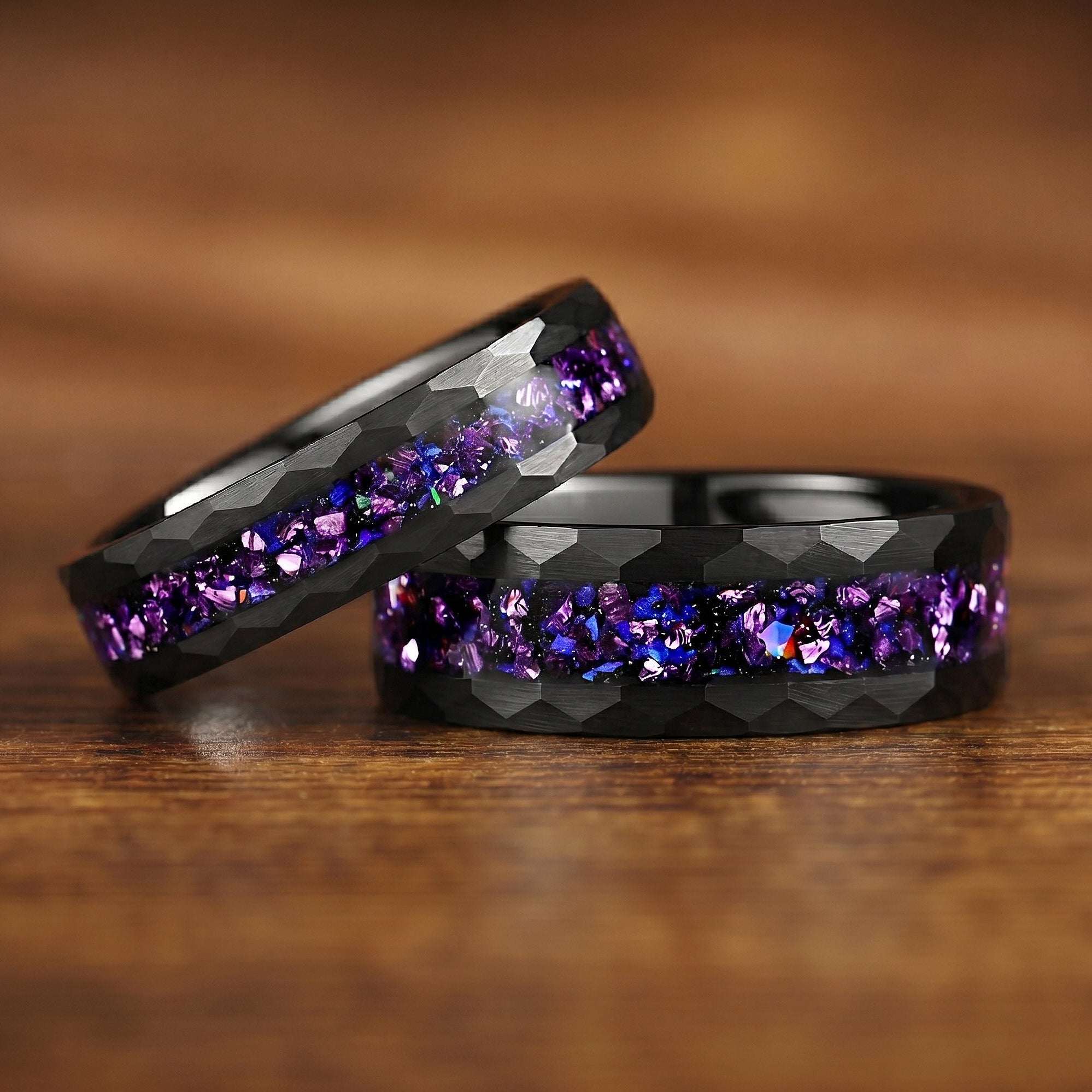 Couple Rings Affordable Marriage Sets in Galaxy Design Main View