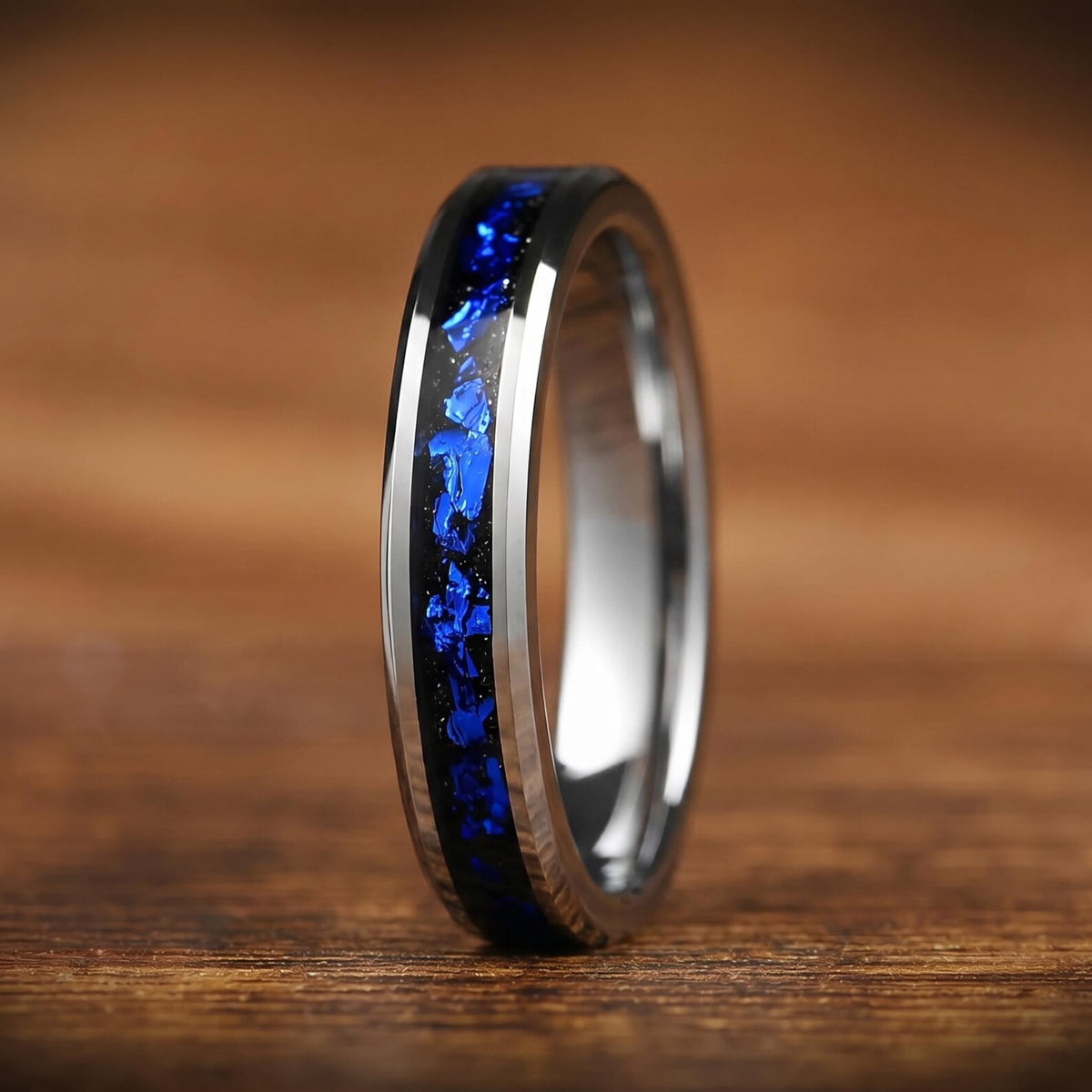 His and Hers Commitment Ring Couple in Silver Design Texture Detail