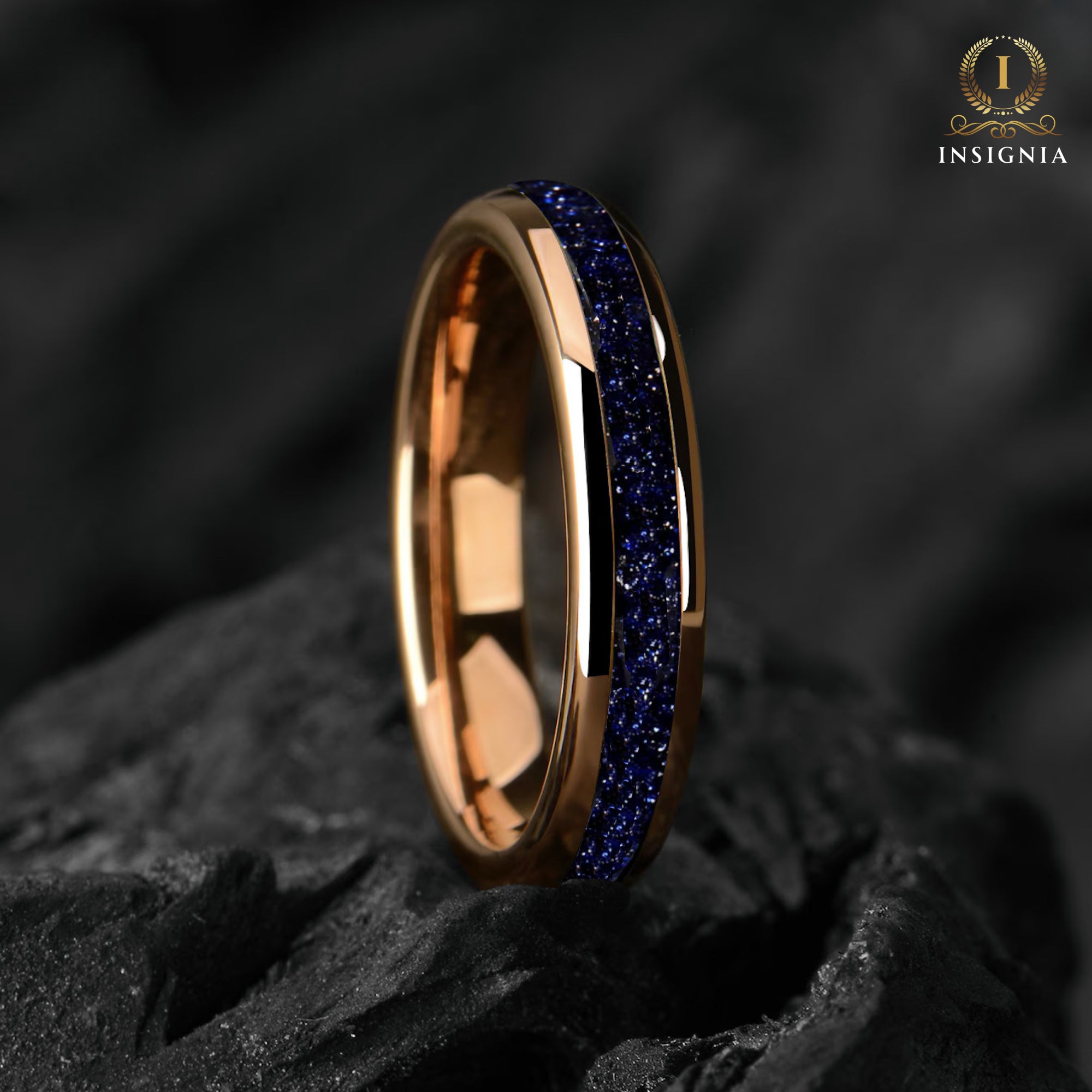 His and Hers Couple Promise Ring Set Galaxy Design Right View