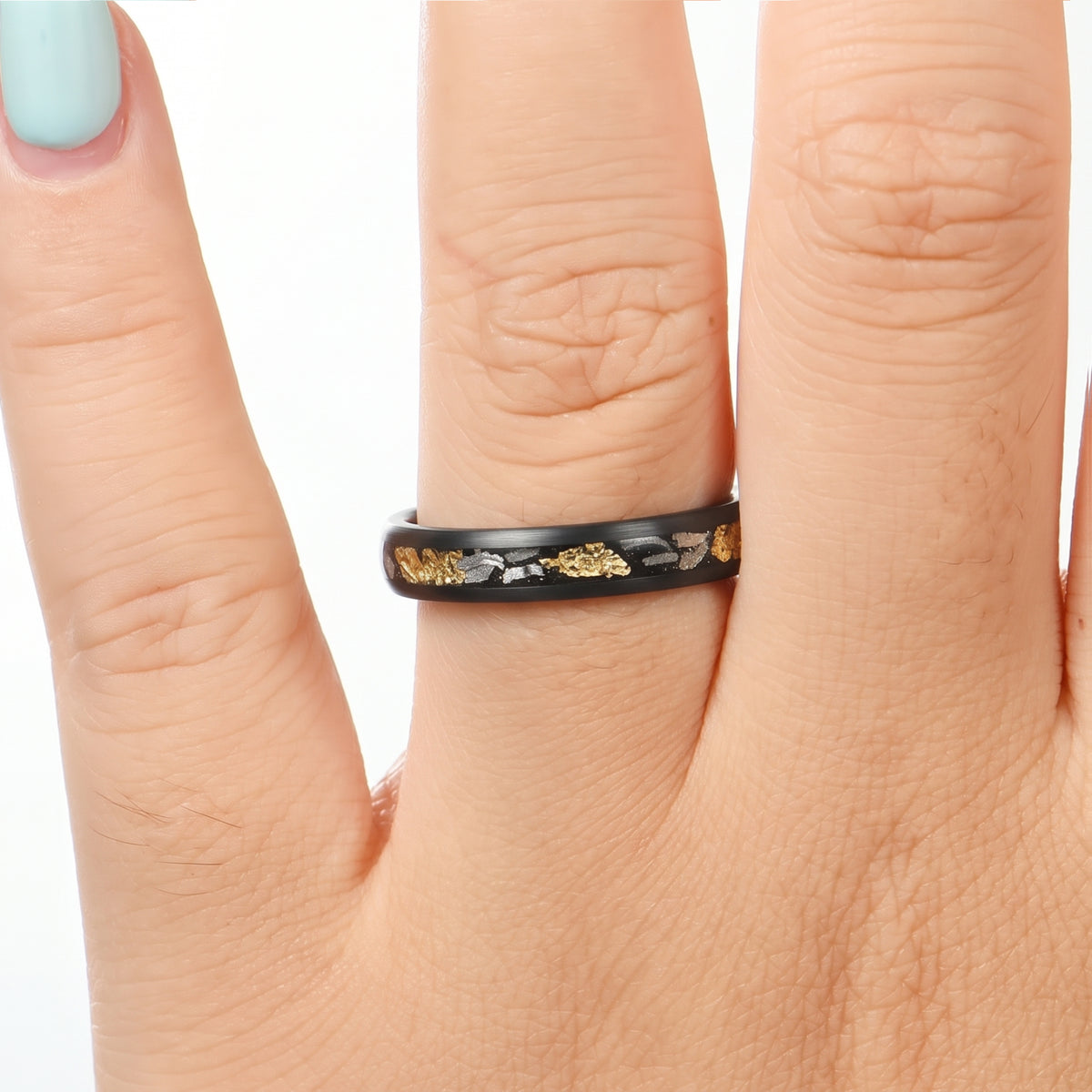 Matching Rings Wedding Female Hand Display