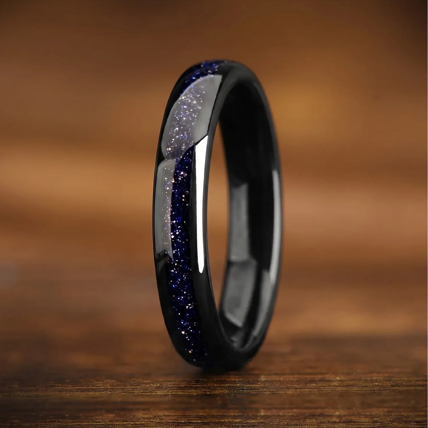 Ladies Ring Tungsten Galaxy Left View
