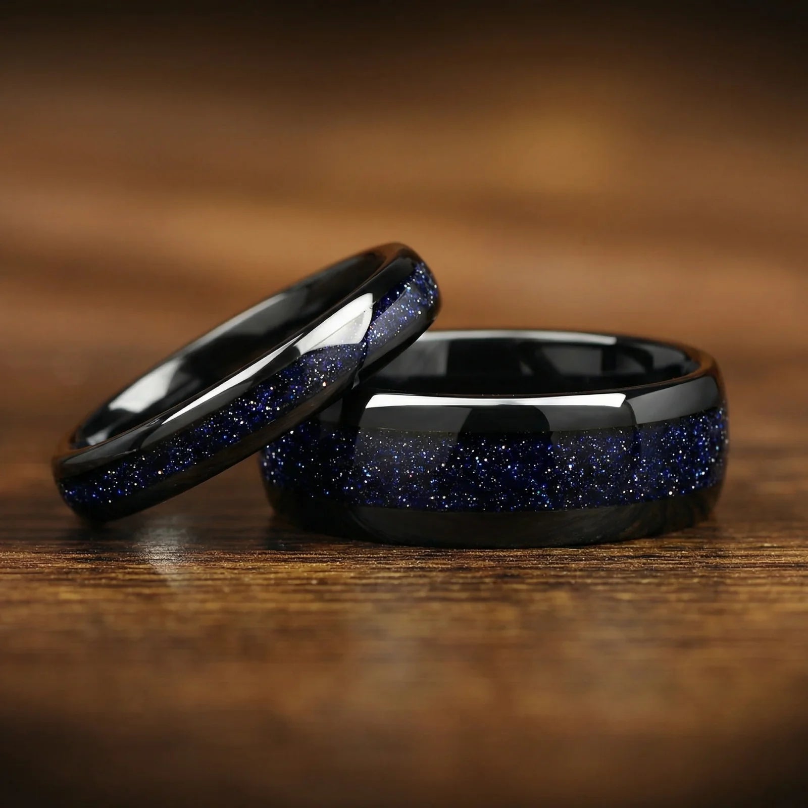Ladies Ring Tungsten Galaxy Pair View