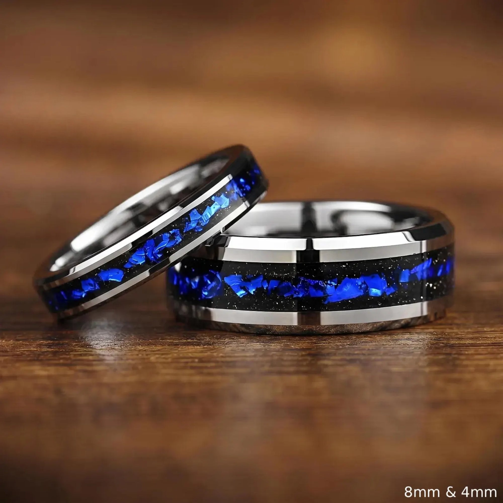 Ladies Wedding Rings Silver Tungsten Set View