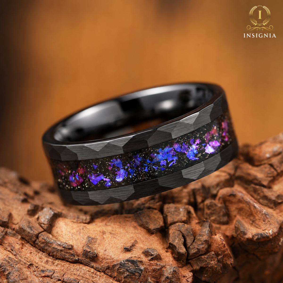 Male Wedding Bands Sandstone Close Up View
