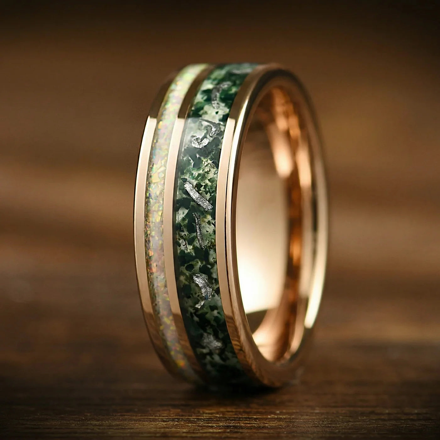 Matching relationship rings UK tungsten carbide rose gold set