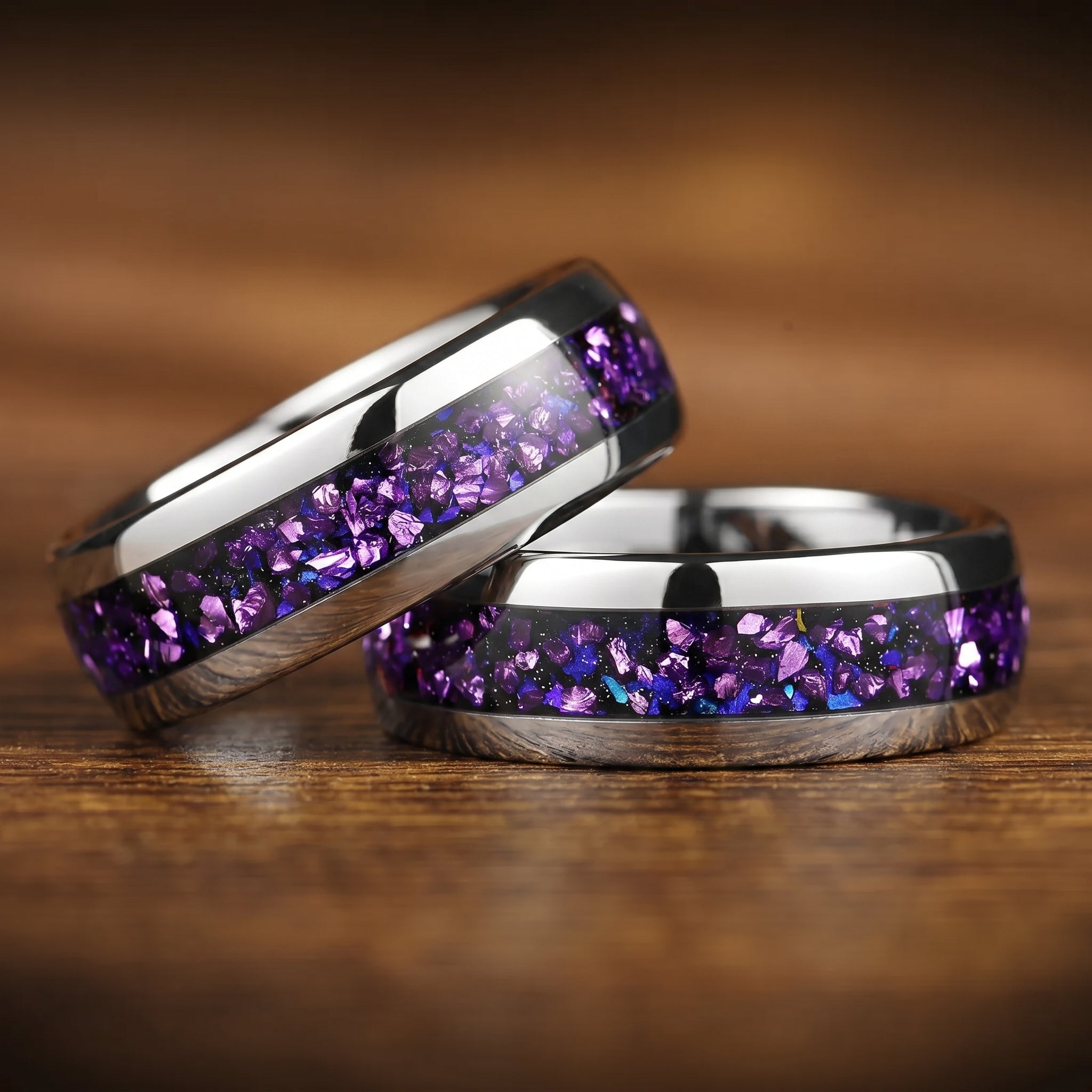 Mens Silver Ring Alexandrite Detail View
