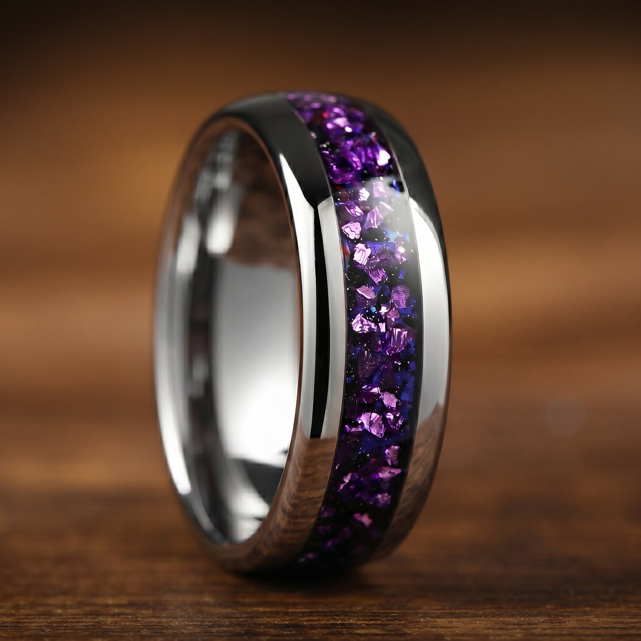 Mens Silver Ring Alexandrite Right View