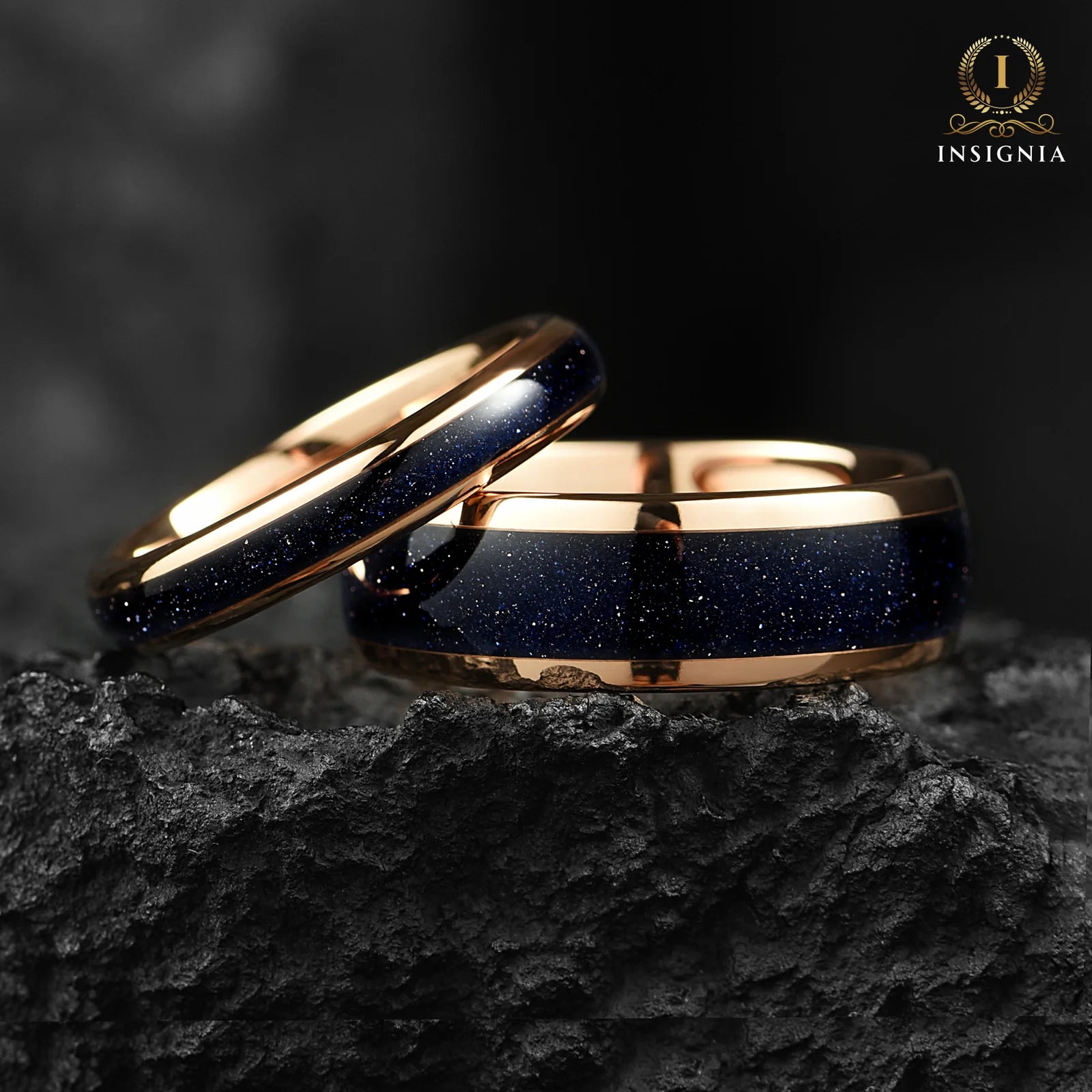 Mens Wedding Bands Tungsten Galaxy Set View