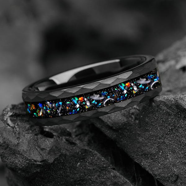 Meteorite Ring Mens Wedding Ring That Shatters Zeus