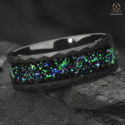Video Of Rings With Galaxy Opal Design