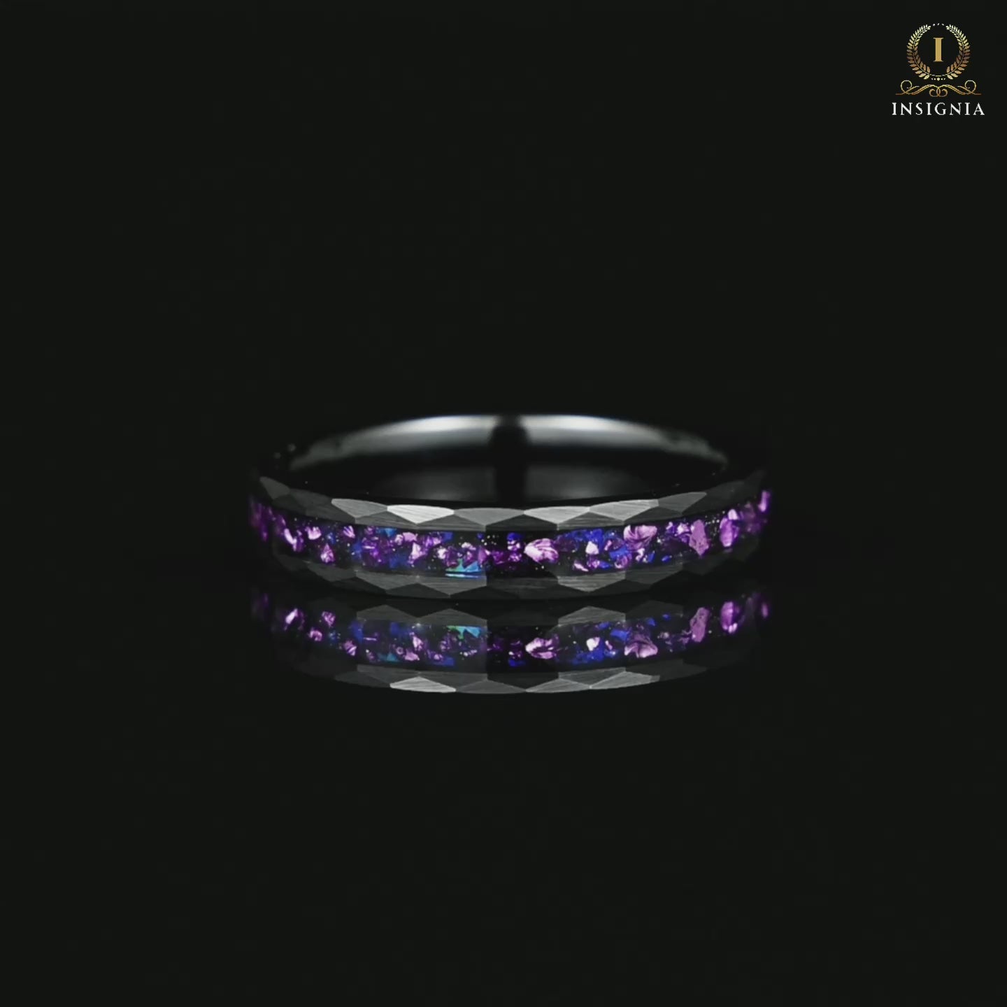 Womens Rings with Alexandrite in Tungsten Video Showcase