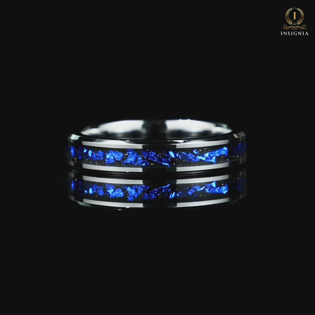Video of Ladies Wedding Rings Silver Tungsten. 