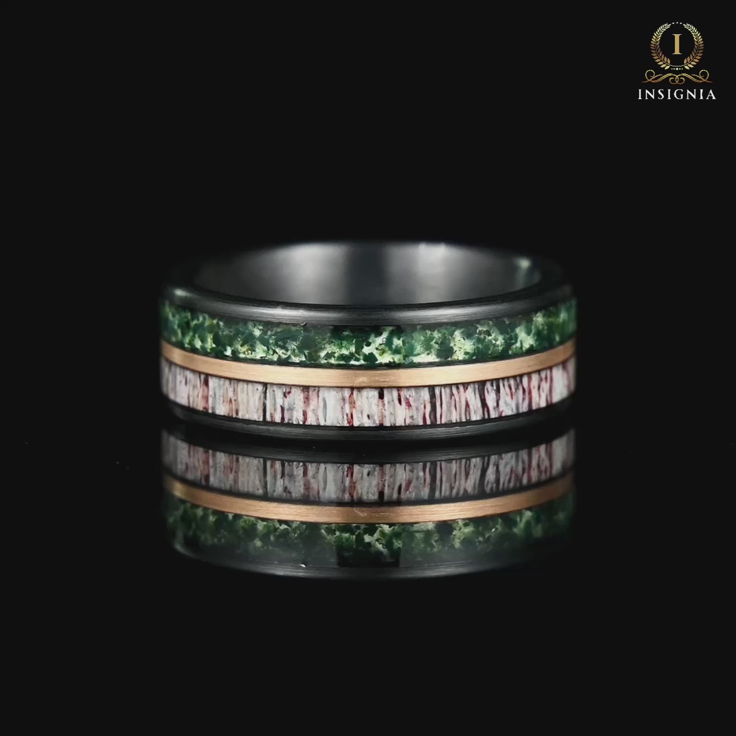 Wedding Bands For Him Moss Agate Video