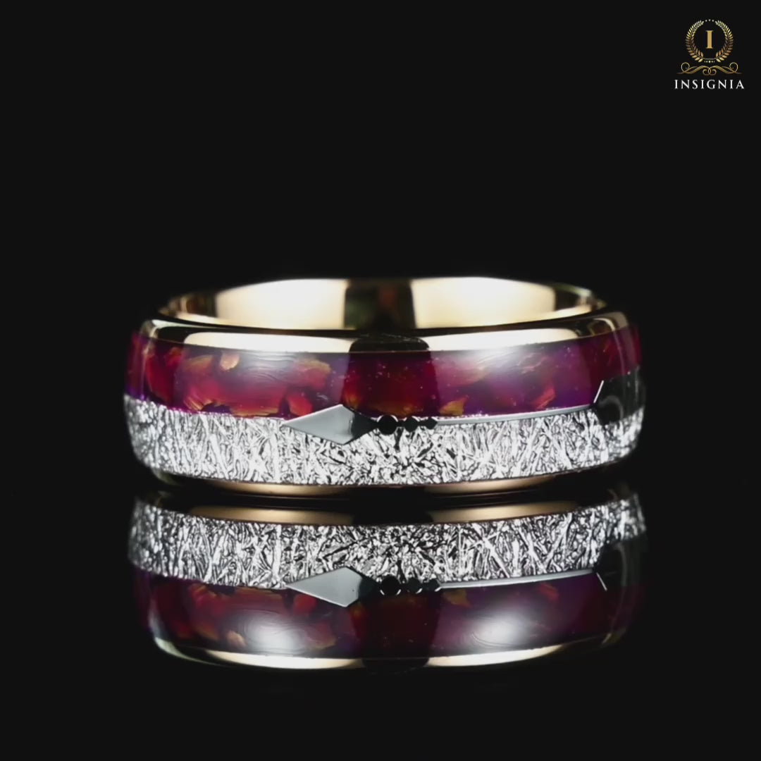 Men’s Wedding Rings Meteorite Video