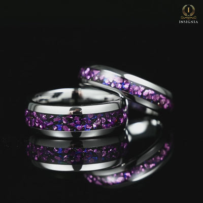 Matching Rings Cheap Silver Wedding Sets in Galaxy Design Video