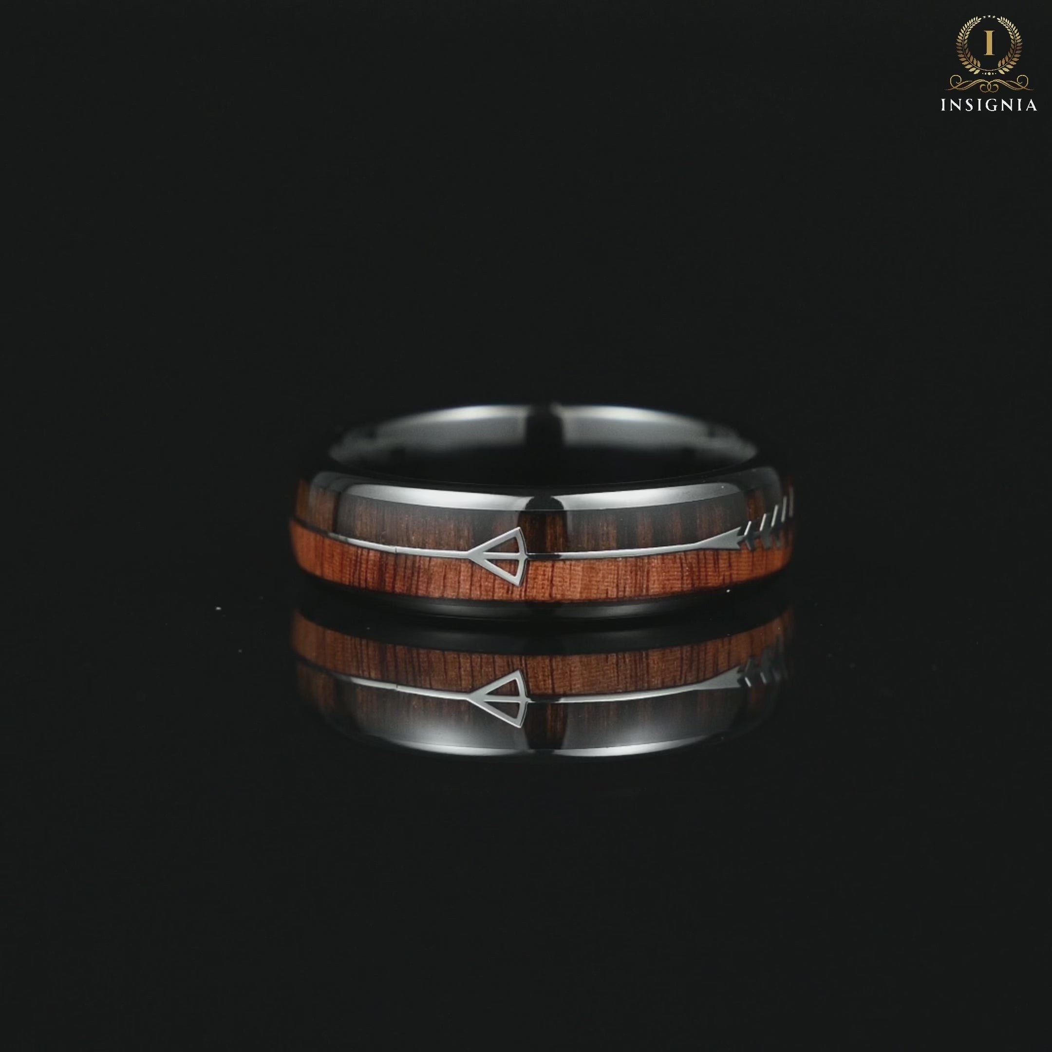 Wedding Ring Women Tungsten Black Video Showcase